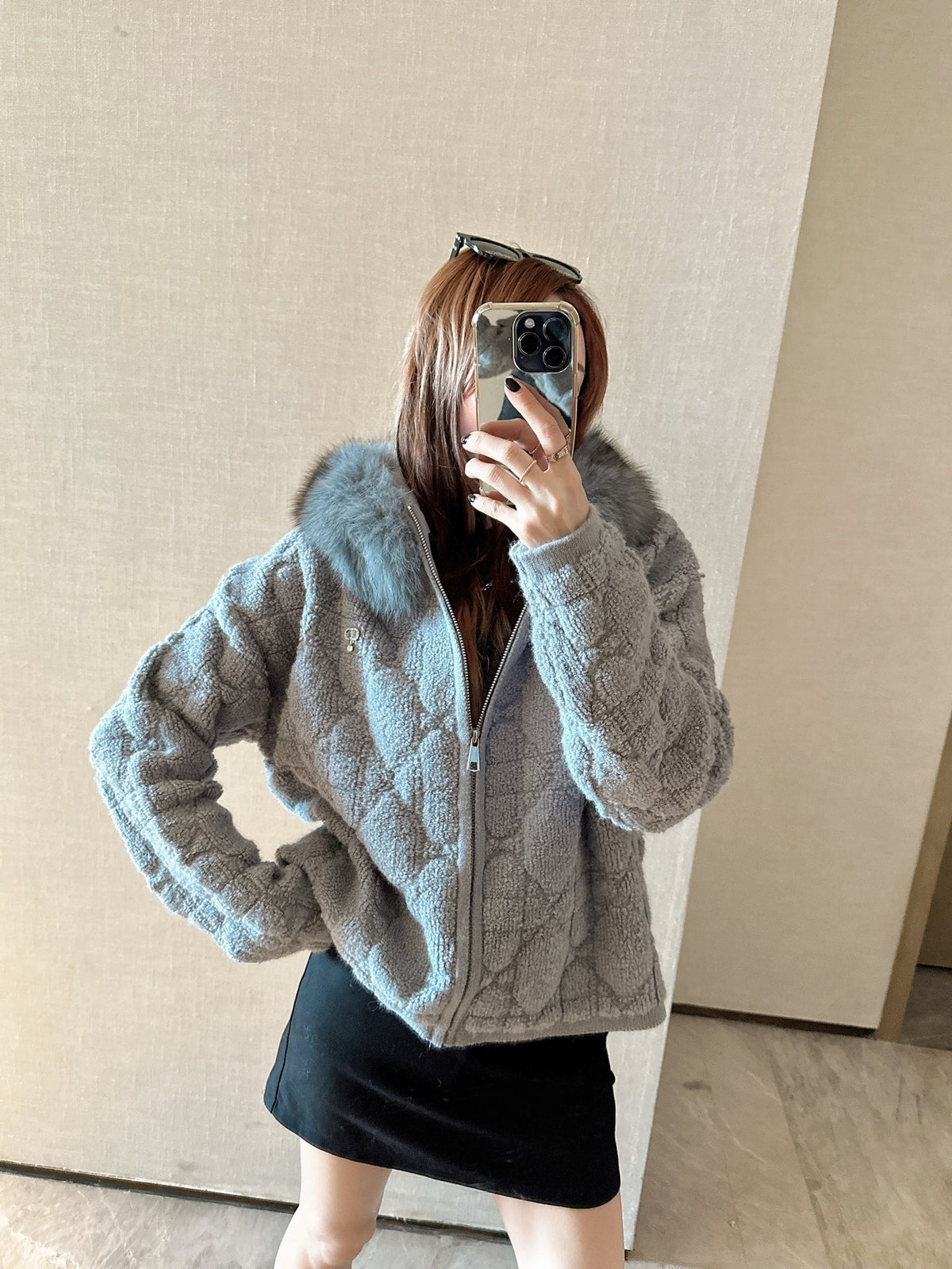 26FW New Coat with Fox Fur Collar 🤍