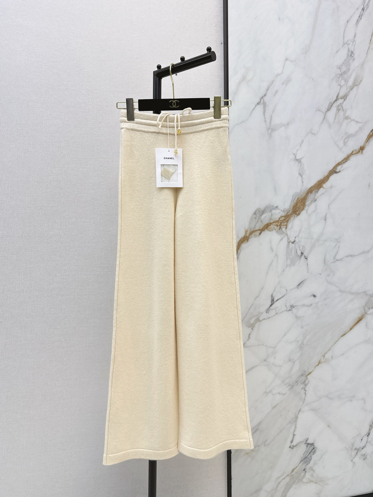 26FW New Elastic-Waist Cashmere Straight-Leg Trousers 🖤
