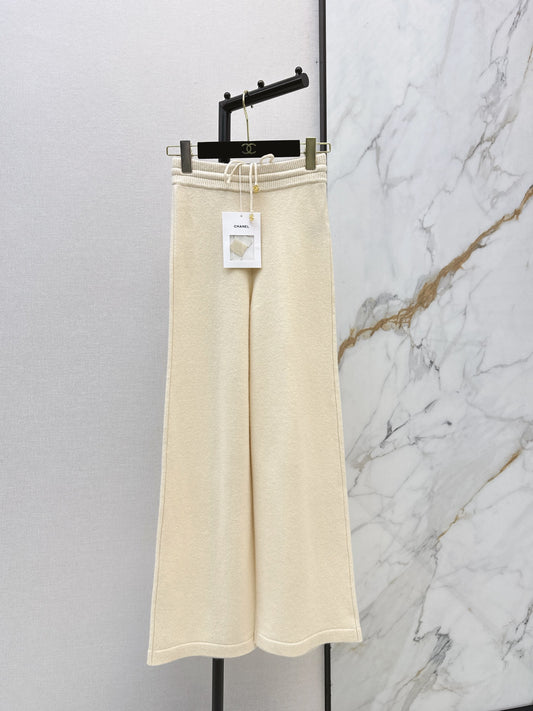 26FW New Elastic-Waist Cashmere Straight-Leg Trousers 🖤
