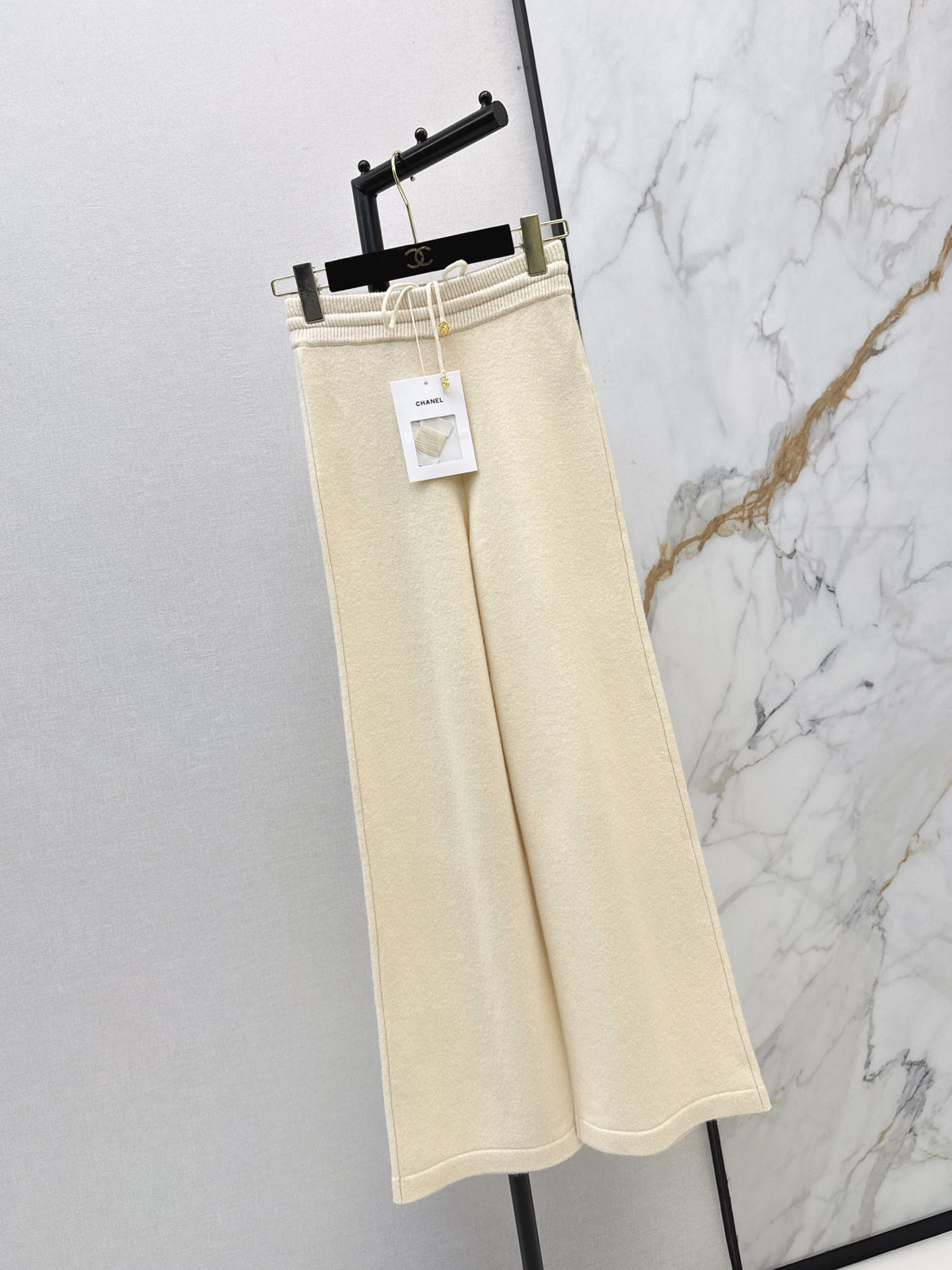 26FW New Elastic-Waist Cashmere Straight-Leg Trousers 🖤