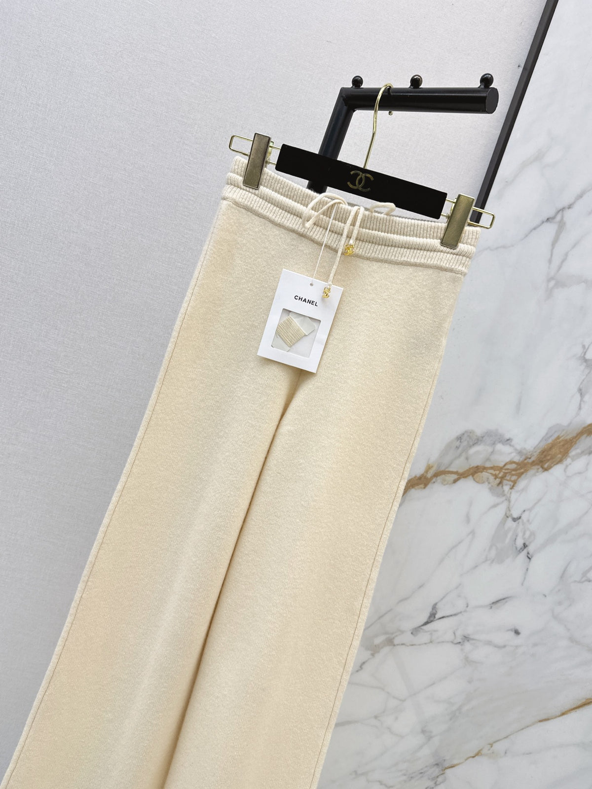26FW New Elastic-Waist Cashmere Straight-Leg Trousers 🖤
