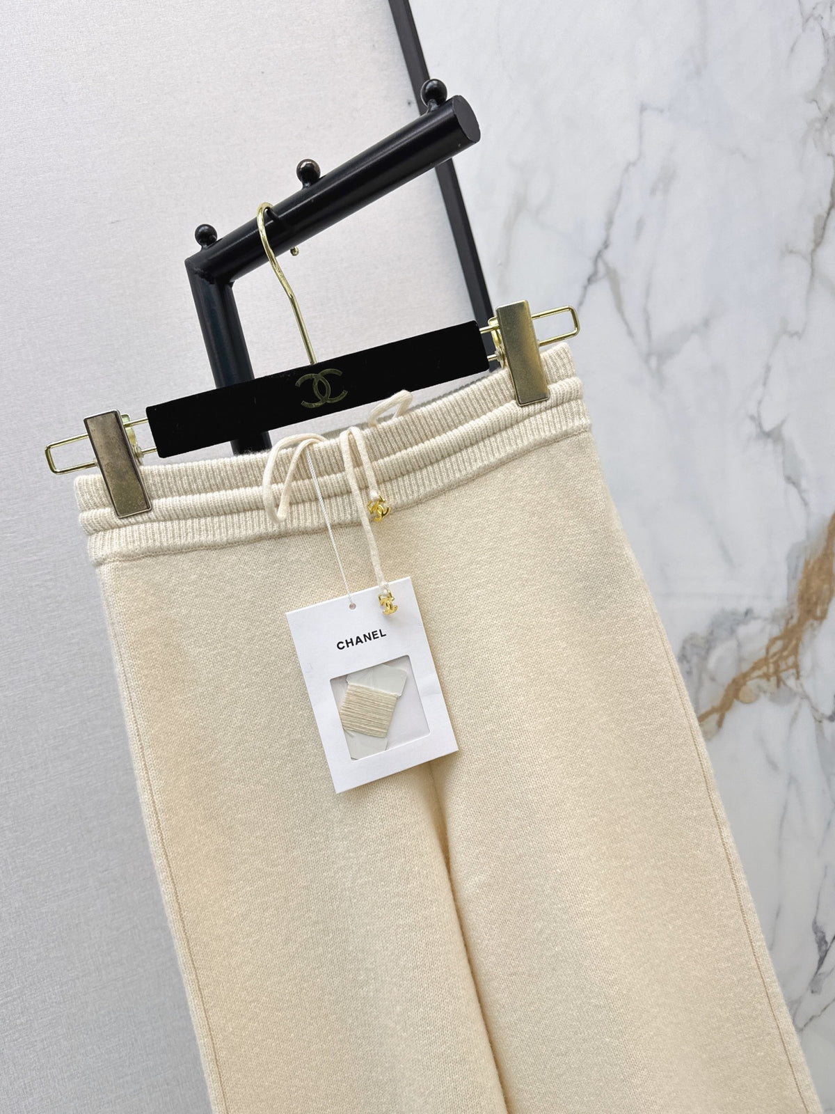 26FW New Elastic-Waist Cashmere Straight-Leg Trousers 🖤