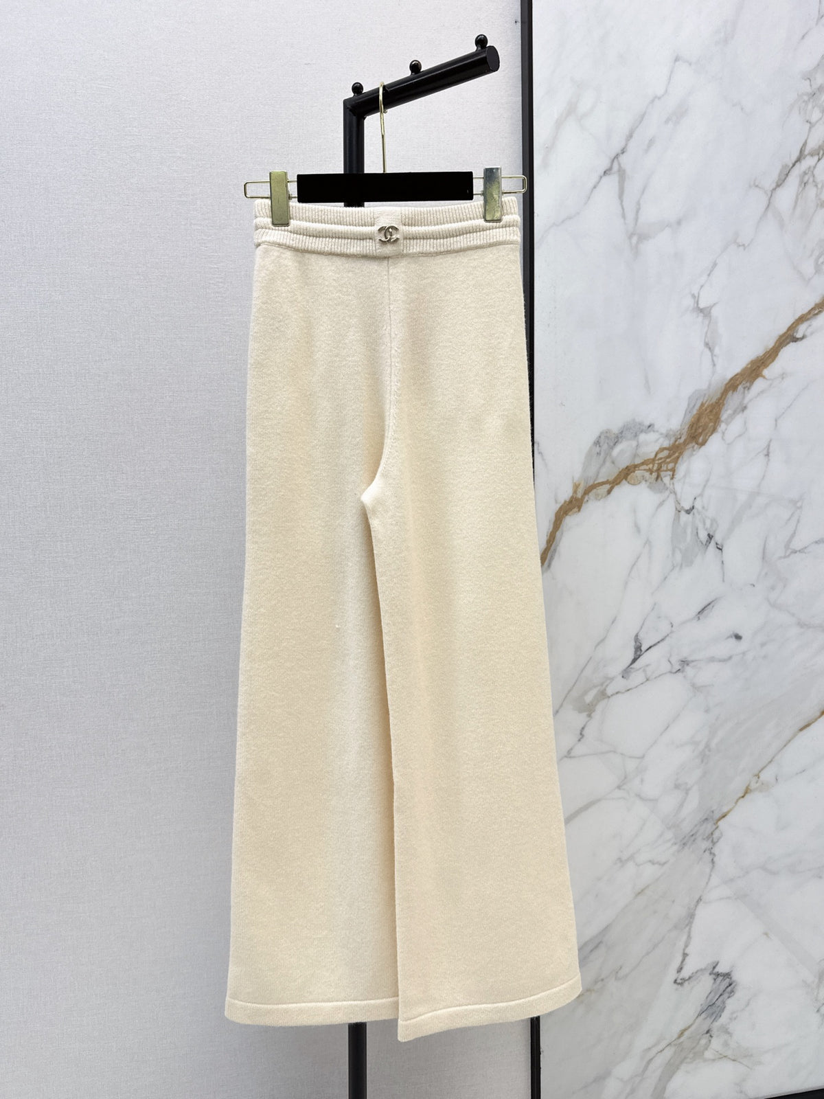 26FW New Elastic-Waist Cashmere Straight-Leg Trousers 🖤