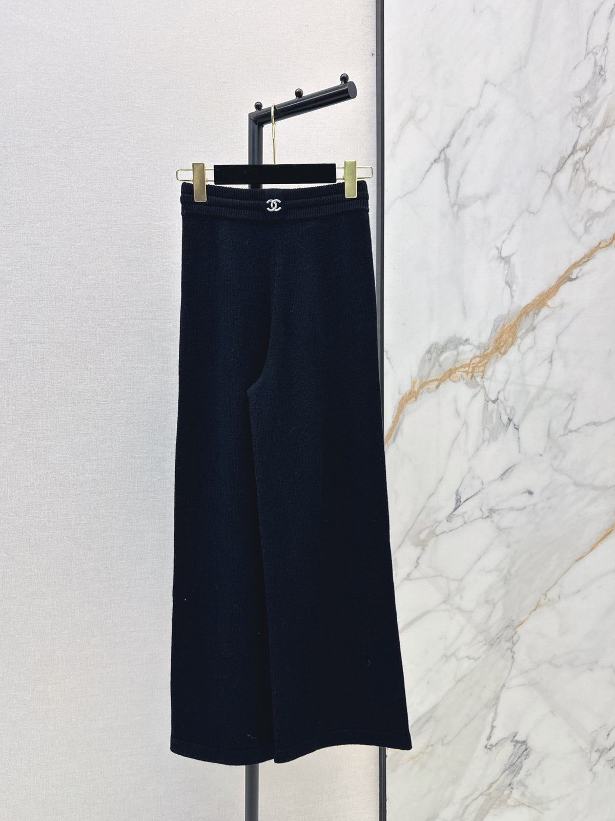 26FW New Elastic-Waist Cashmere Straight-Leg Trousers 🖤
