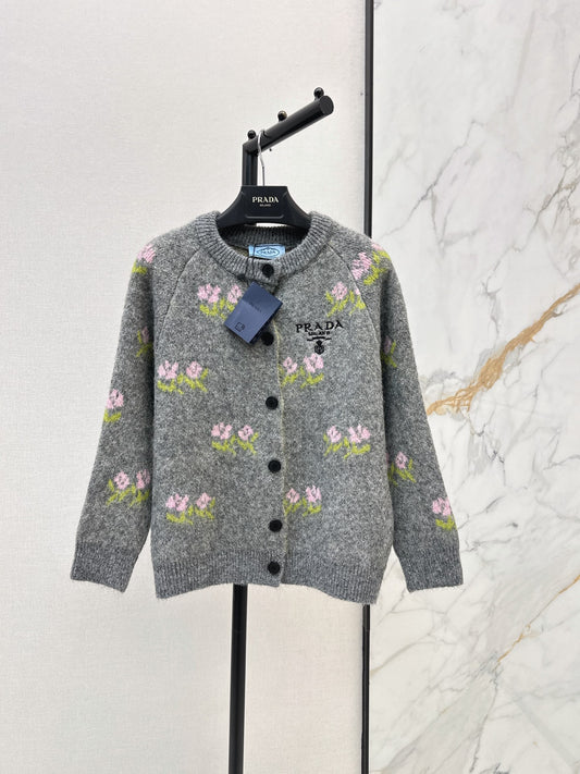 26FW New Floral Knit Wool Cardigan 🖤