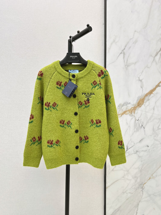 26FW New Floral Knit Wool Cardigan 🖤