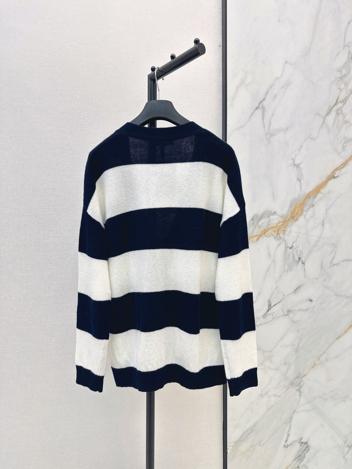 New 26FW Striped V-Neck Cashmere Cardigan 🖤