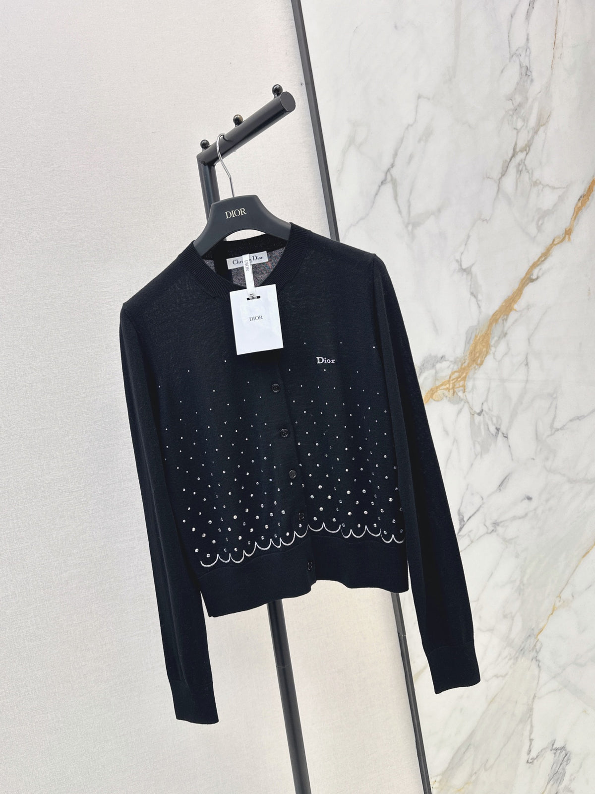 26FW New Rhinestone-Embellished Knit Cardigan 🖤