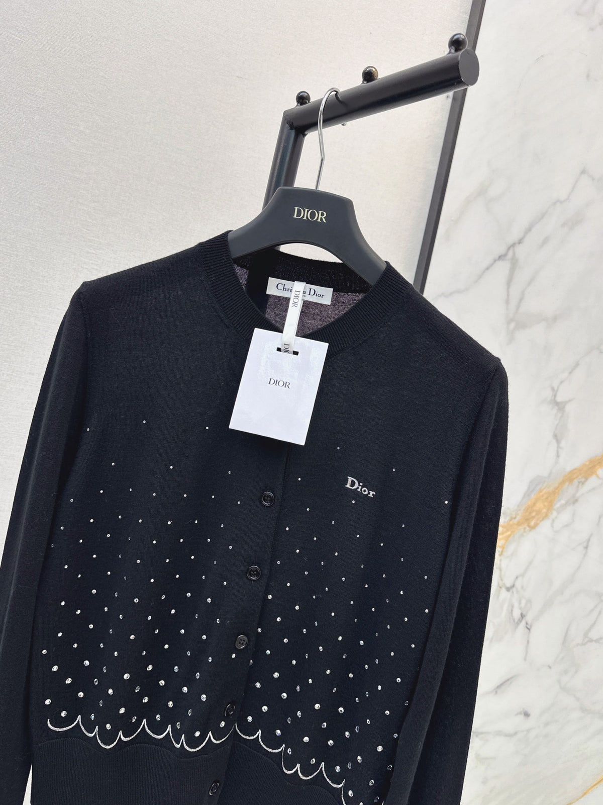 26FW New Rhinestone-Embellished Knit Cardigan 🖤