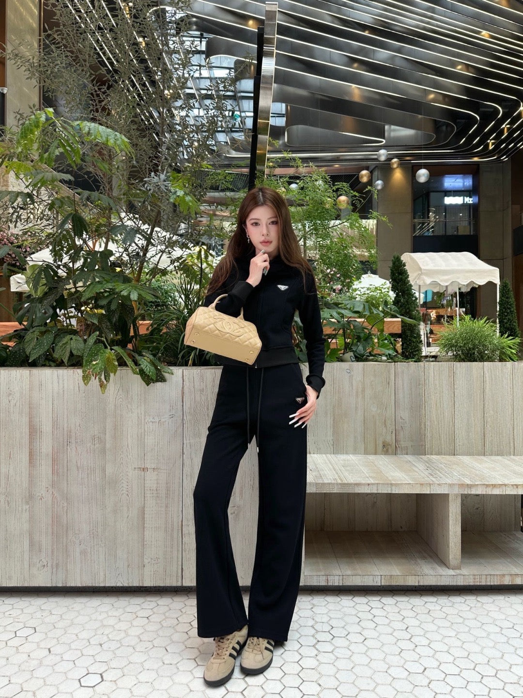 26FW New Black Hooded Sweatshirt Set 🖤