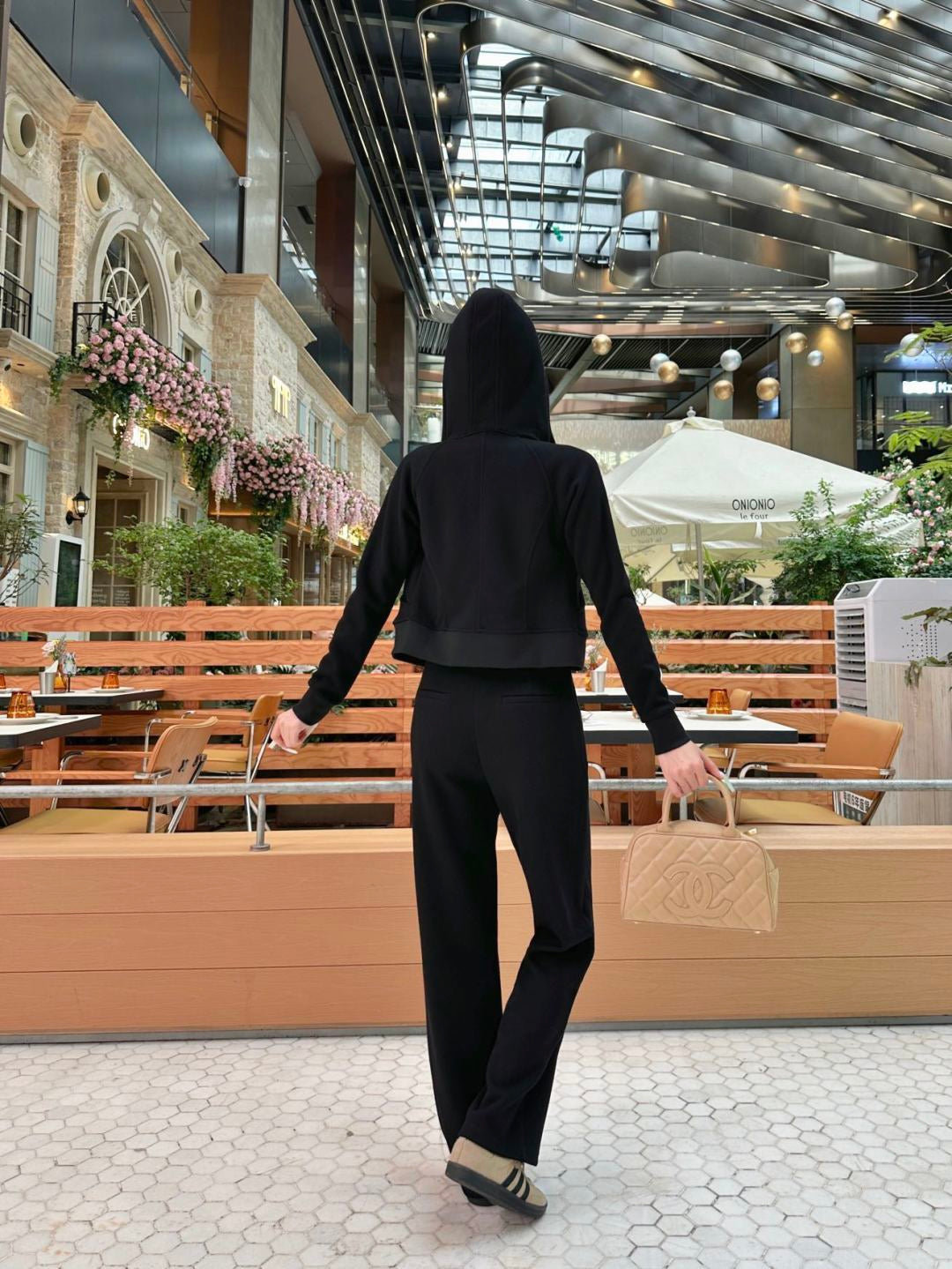 26FW New Black Hooded Sweatshirt Set 🖤