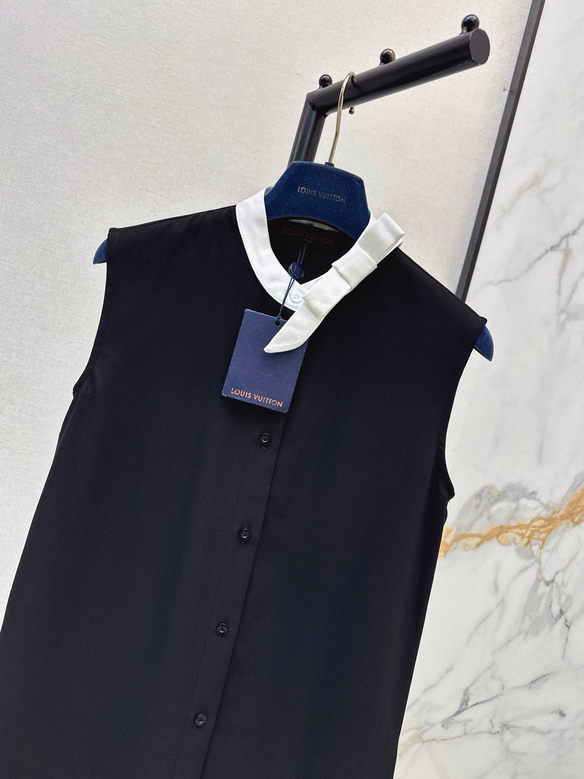 26FW New Color-Block Bow Sleeveless Shirt 🖤