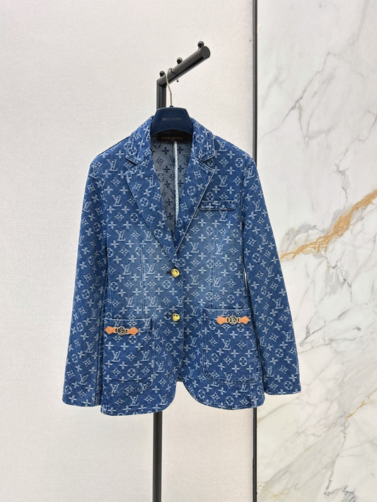 26FW New All-Over Monogram Denim Jacket 🩵