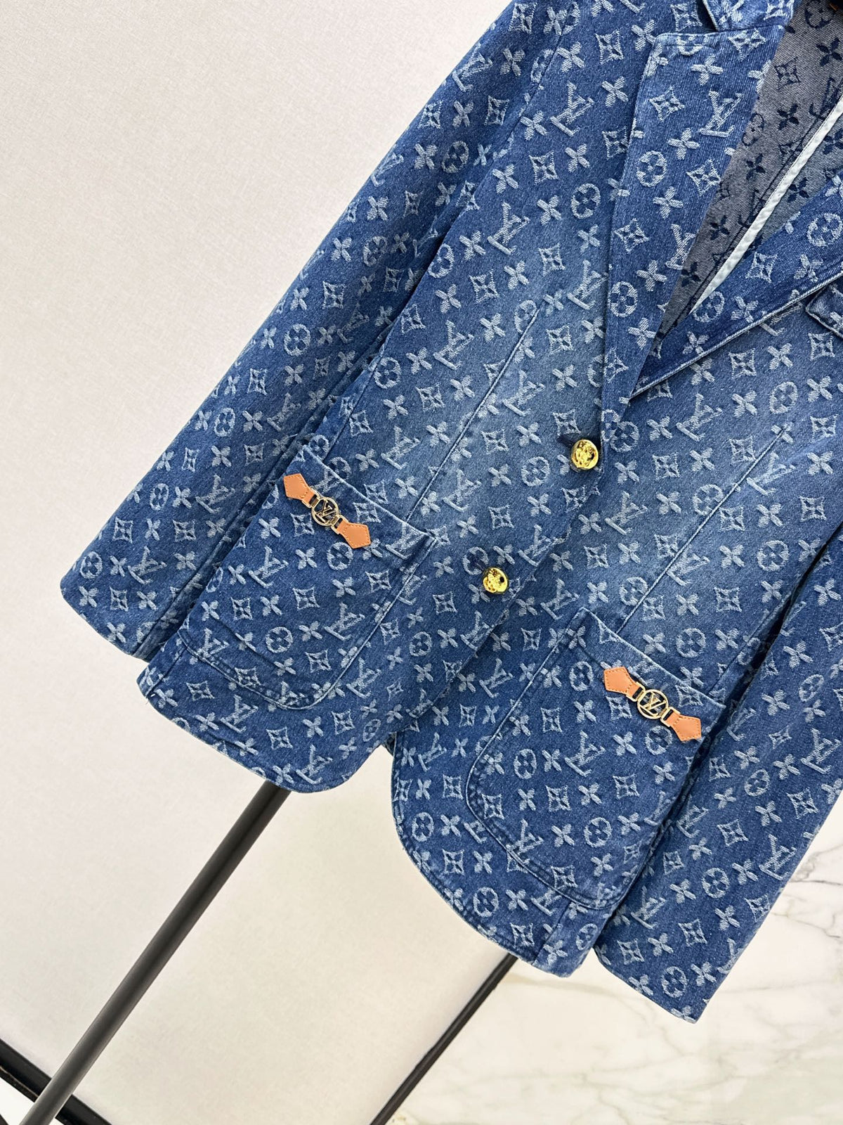 26FW New All-Over Monogram Denim Jacket 🩵