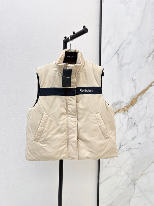 26FW New Color-Block Paneled Padded Vest 🤎