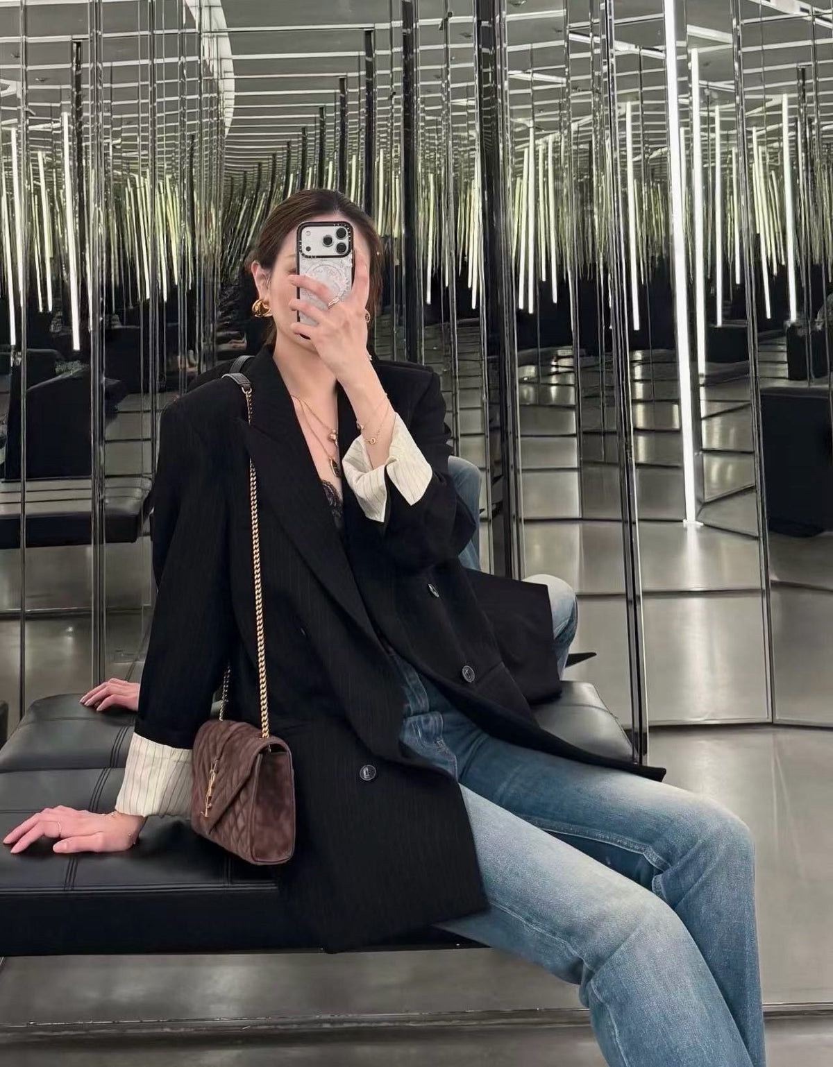 26FW New Striped Double-Breasted Blazer 🖤