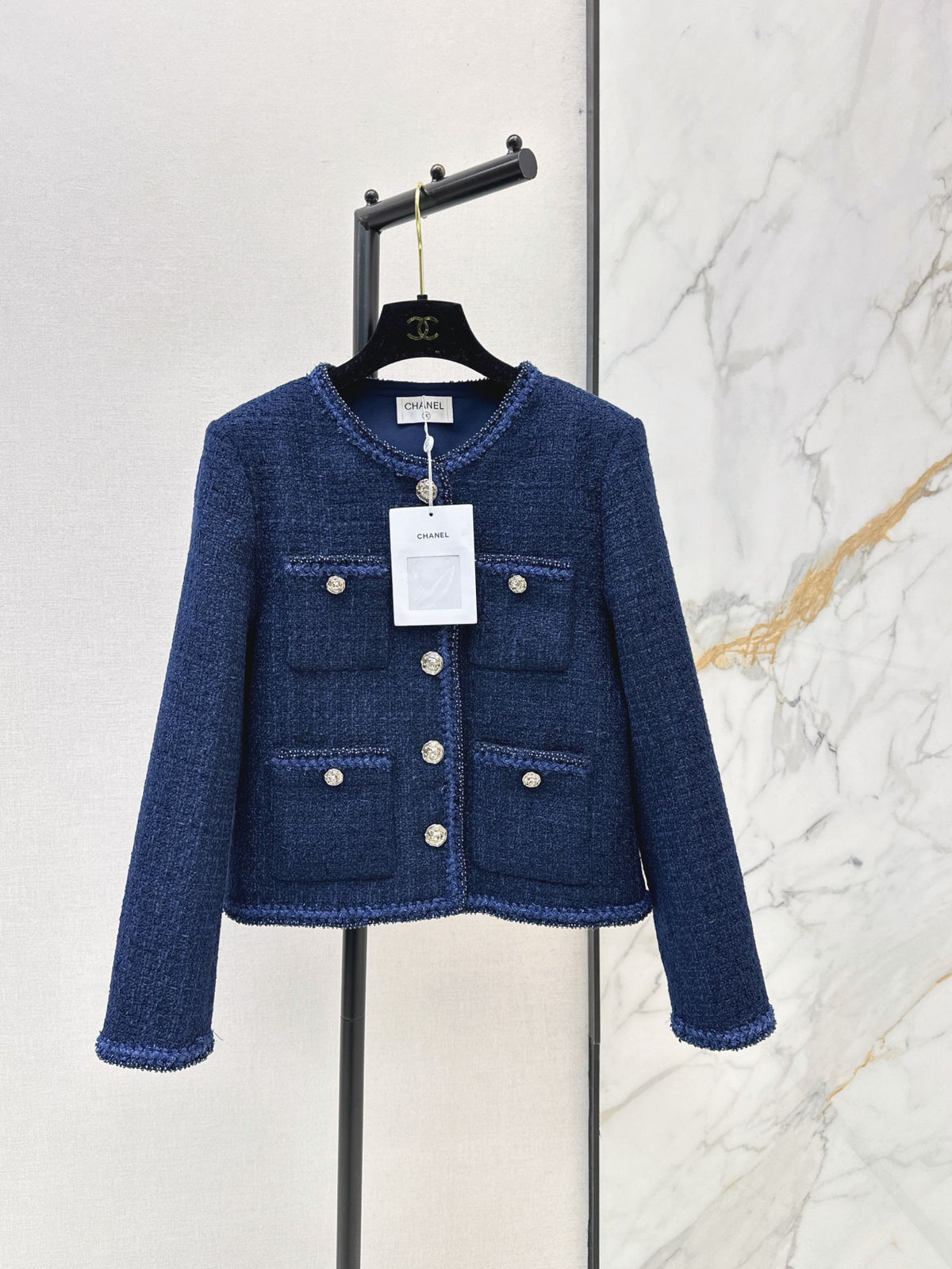 26FW New Crew-Neck Knit Jacket 🩵