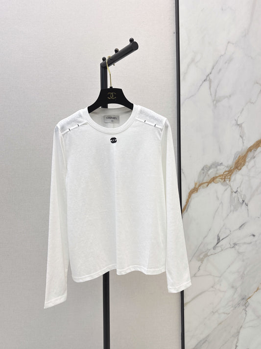 26FW New Pure Cotton Long-Sleeve White T-Shirt 🤍