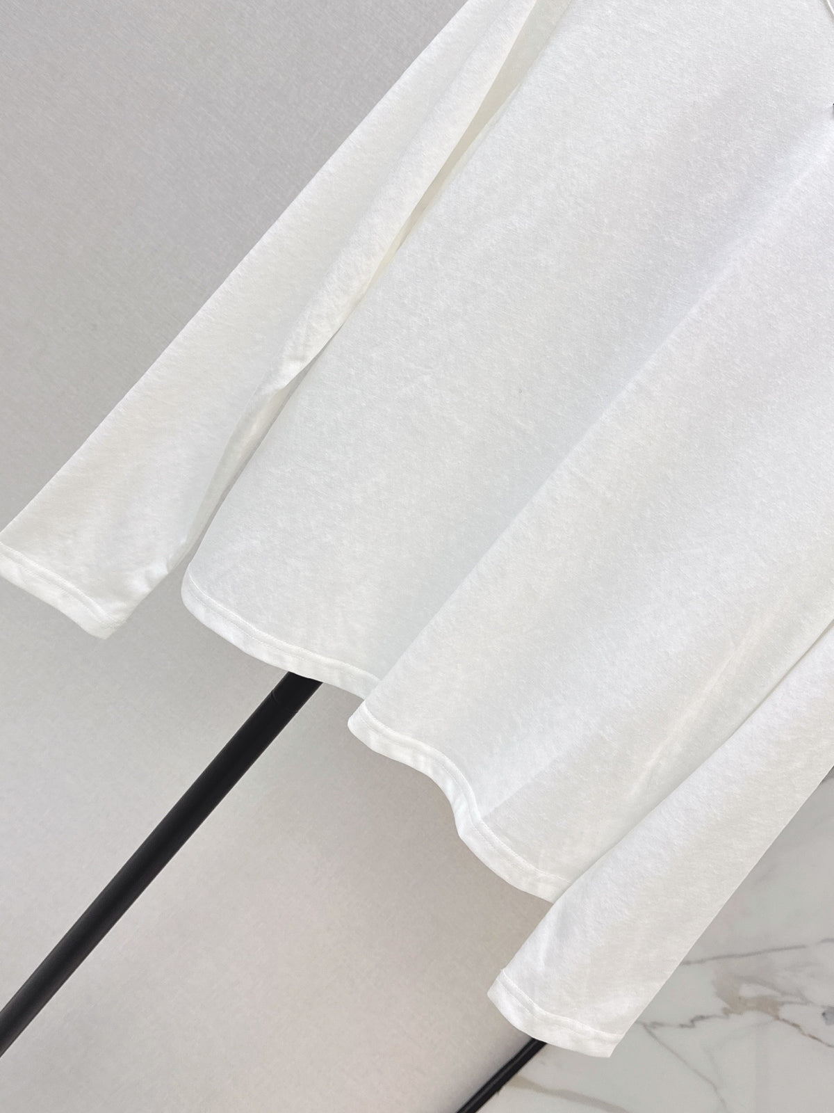 26FW New Pure Cotton Long-Sleeve White T-Shirt 🤍