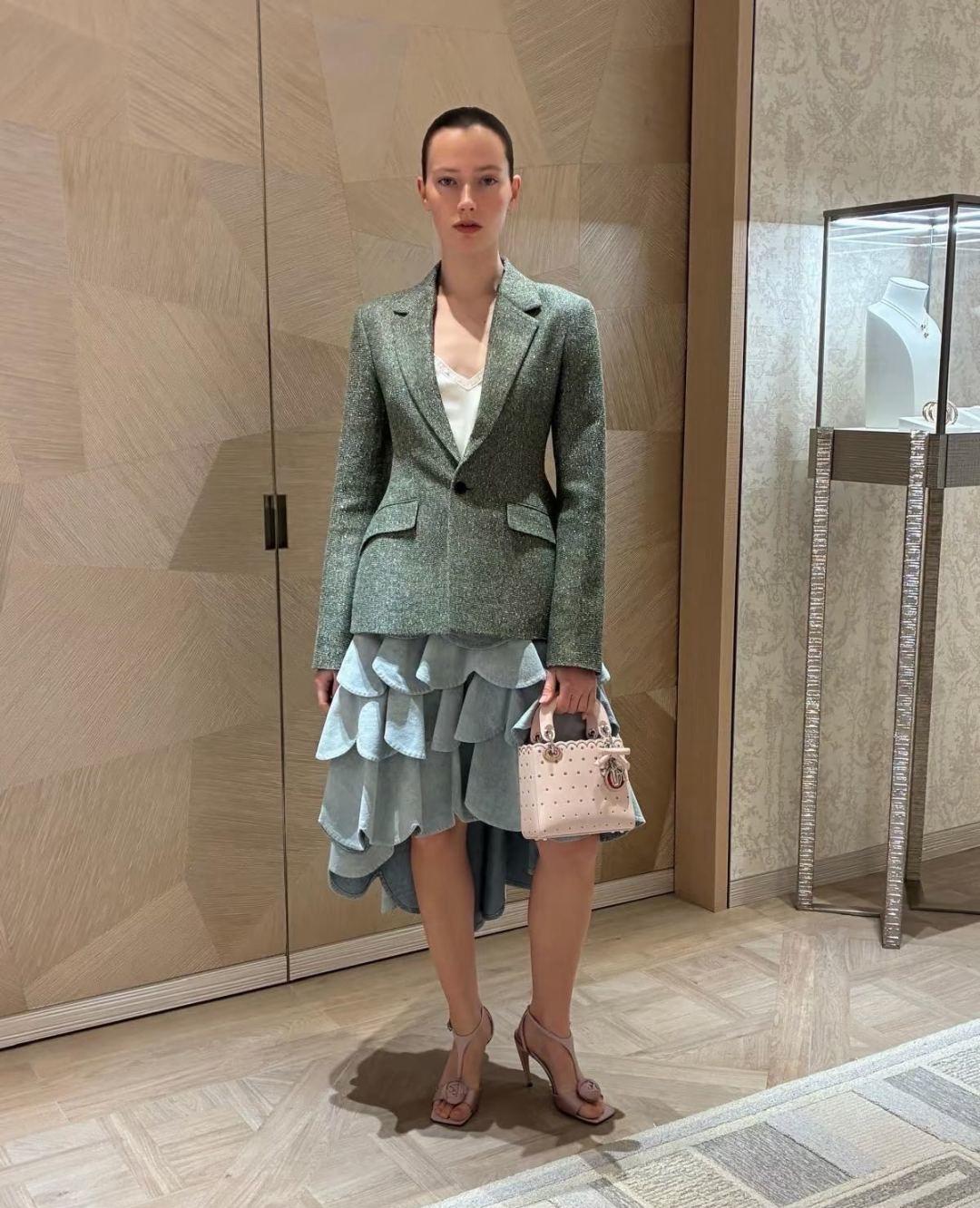 26FW New Tweed Lapel Blazer 💚