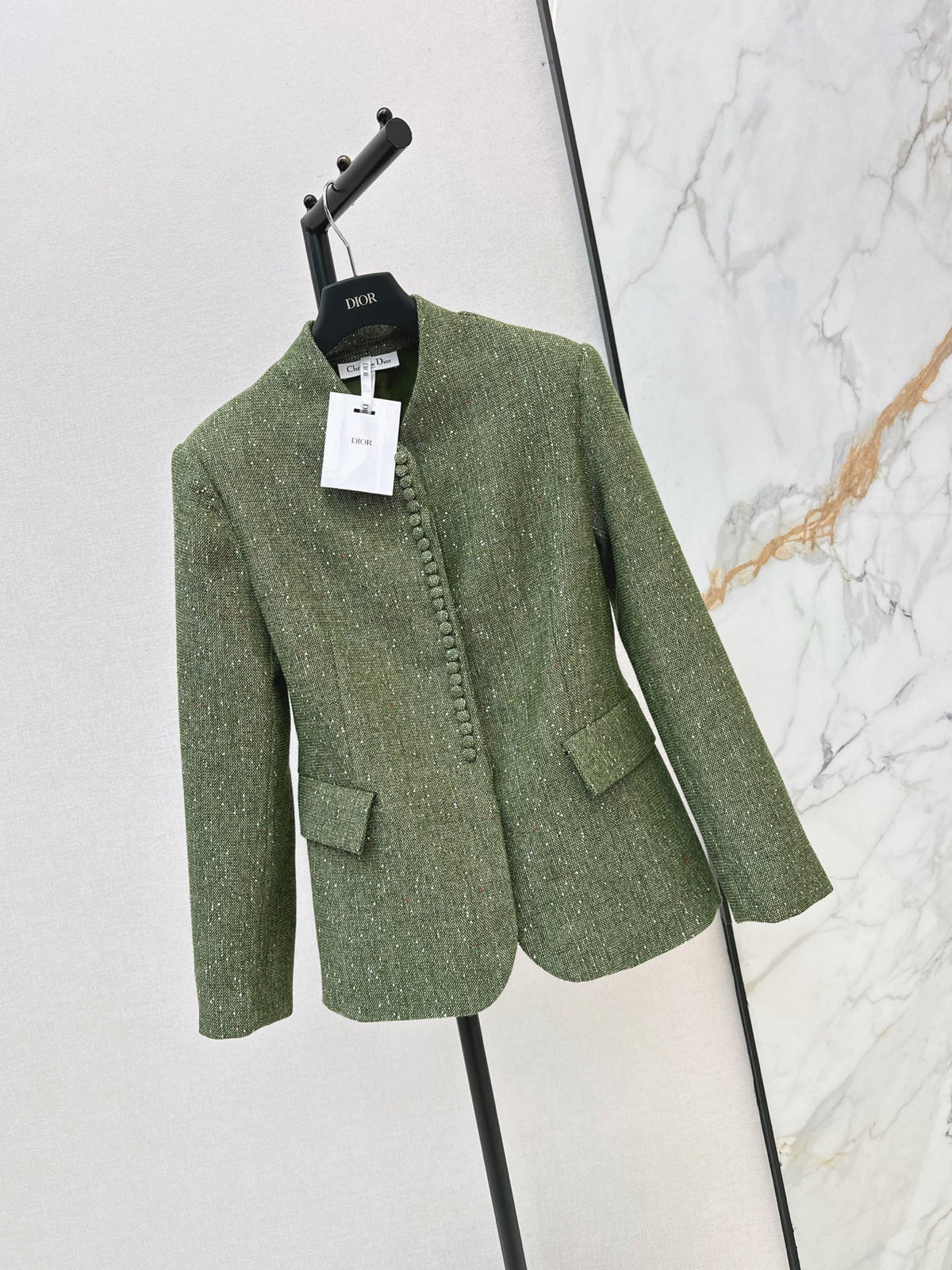 26FW New Stand-Collar Tailored Jacket with Cinched Waist 💚