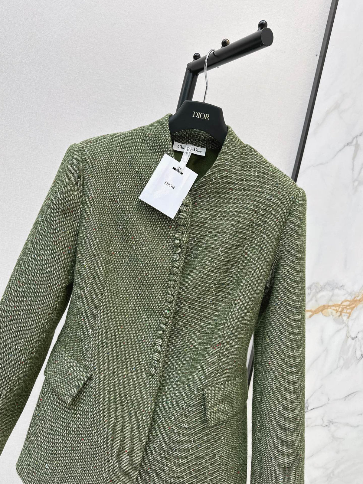 26FW New Stand-Collar Tailored Jacket with Cinched Waist 💚