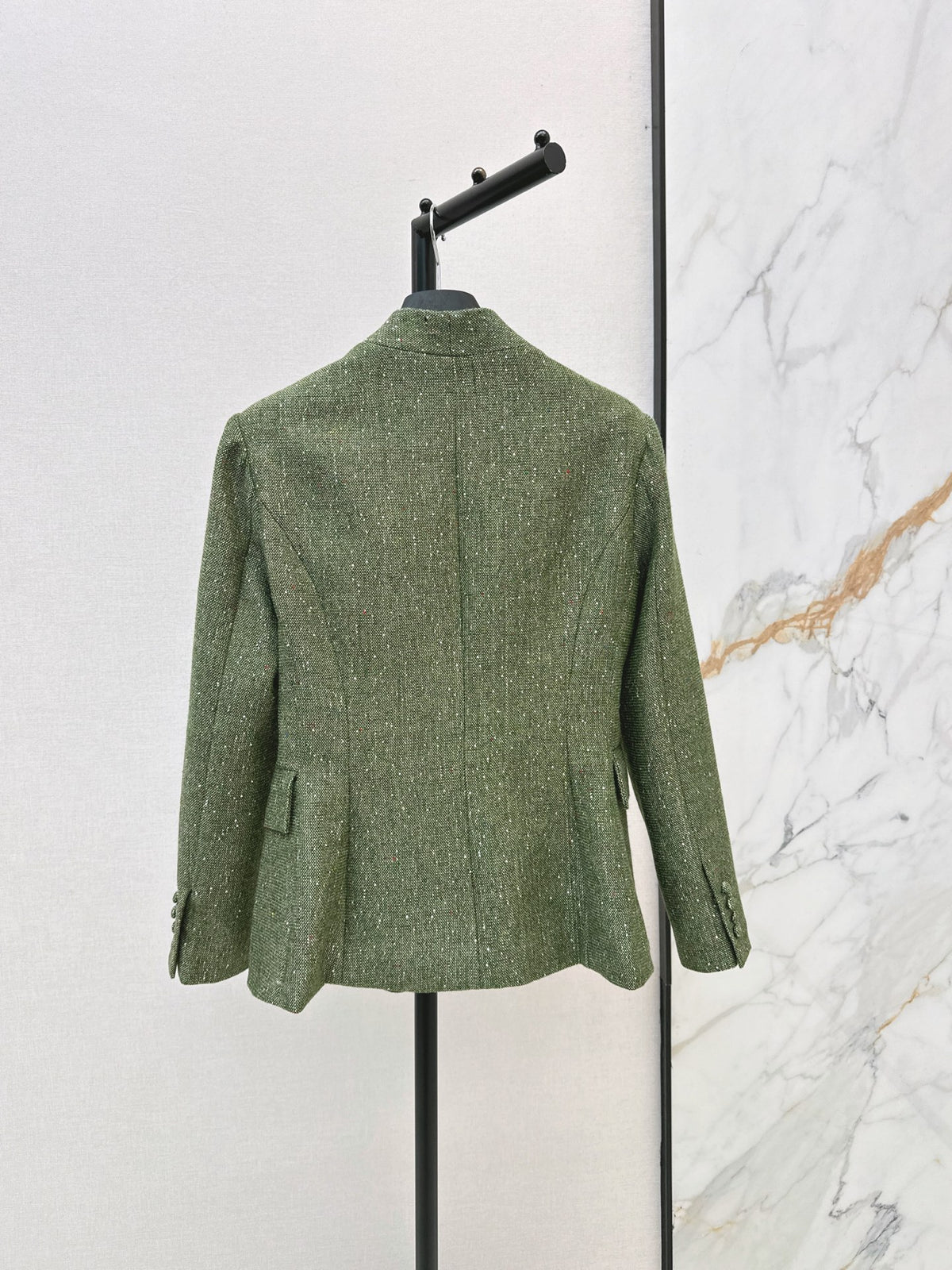 26FW New Stand-Collar Tailored Jacket with Cinched Waist 💚