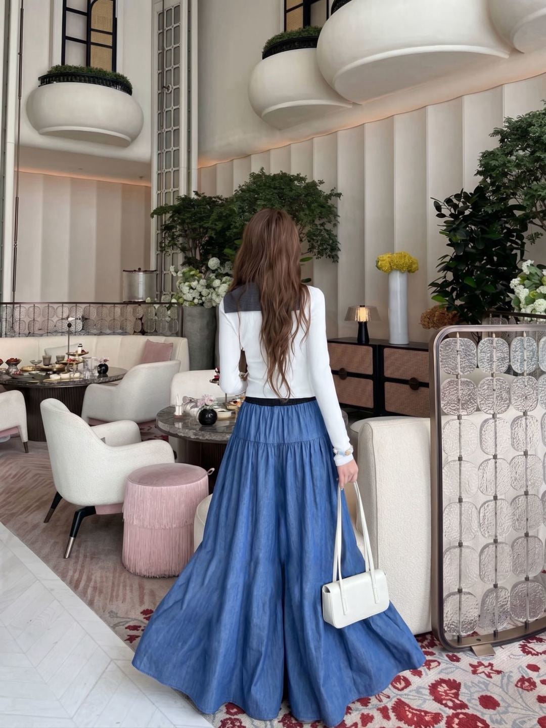 26FW New Elastic-Waist Wide-Leg Trousers 🩵🤎