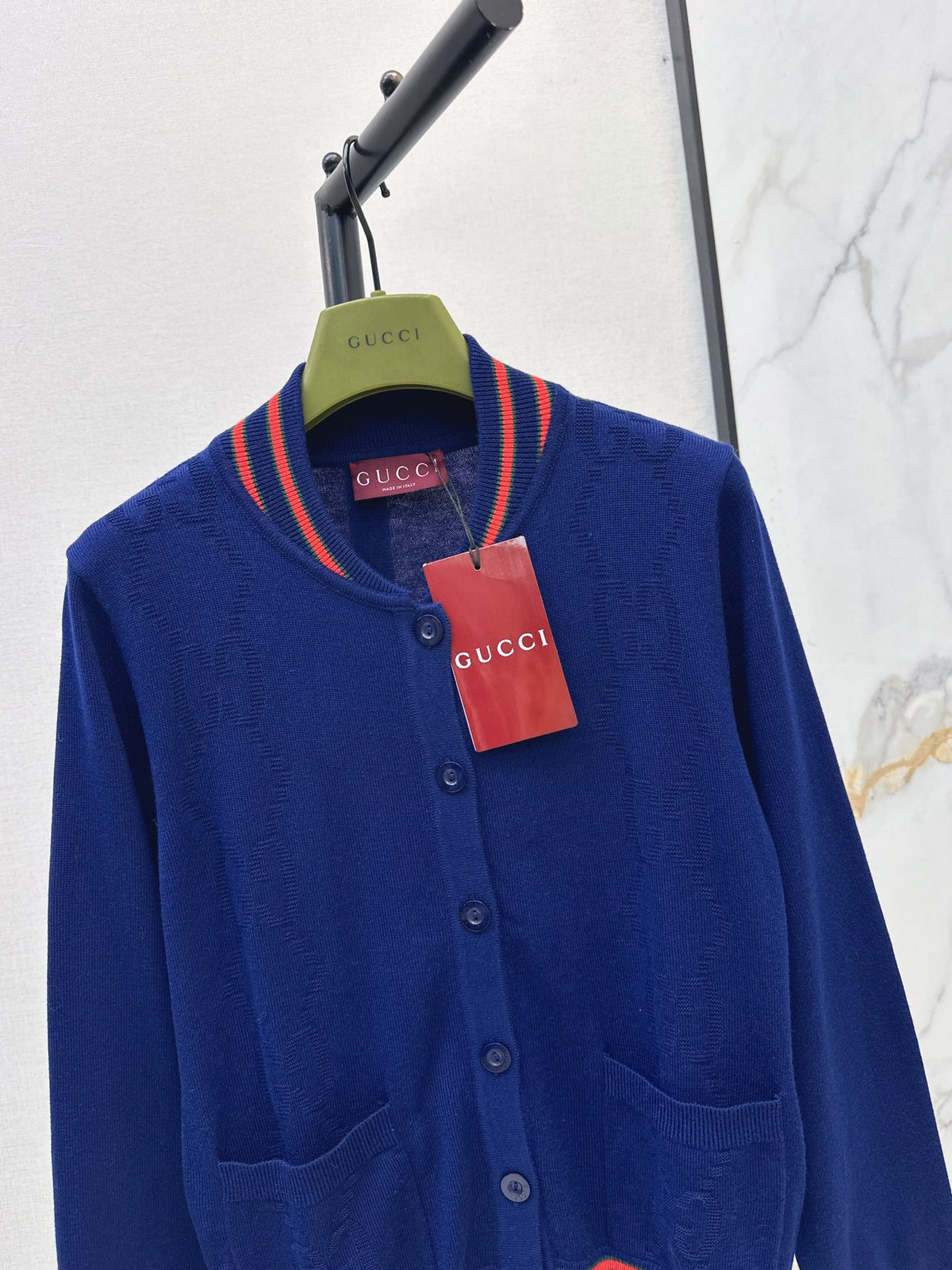26FW New Color-Contrast Trim Cardigan 🤍💙