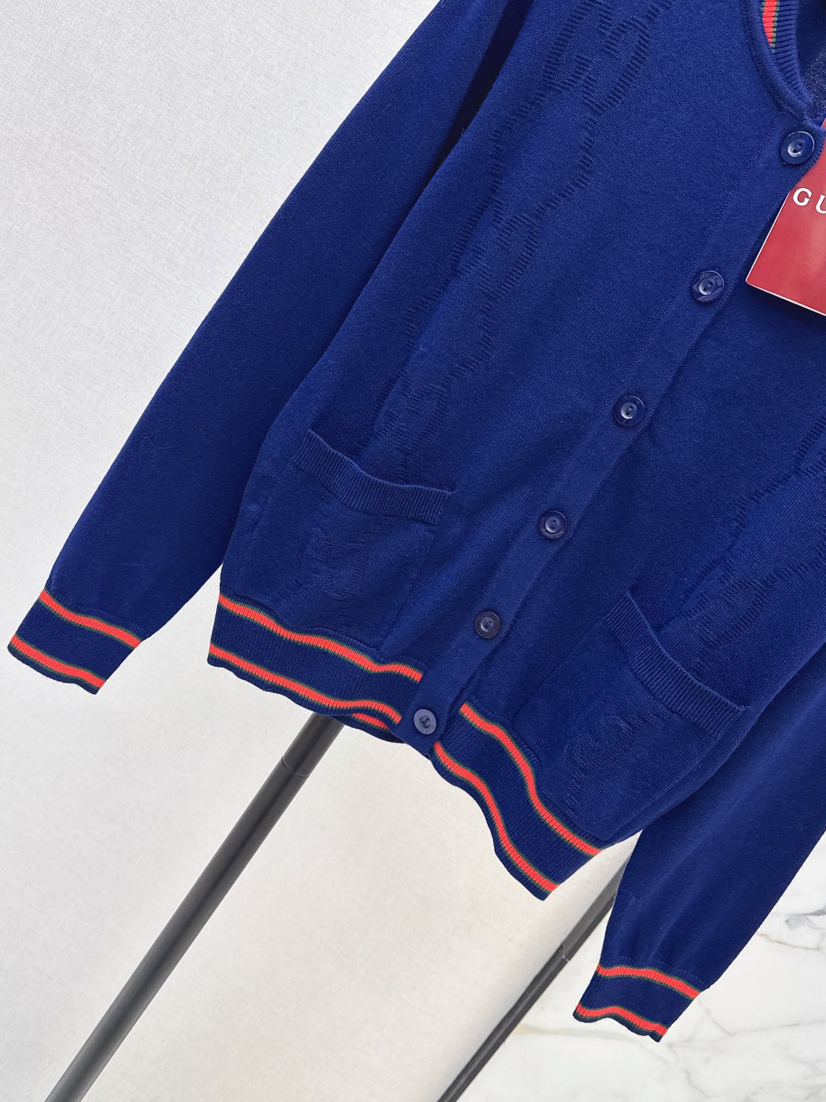 26FW New Color-Contrast Trim Cardigan 🤍💙