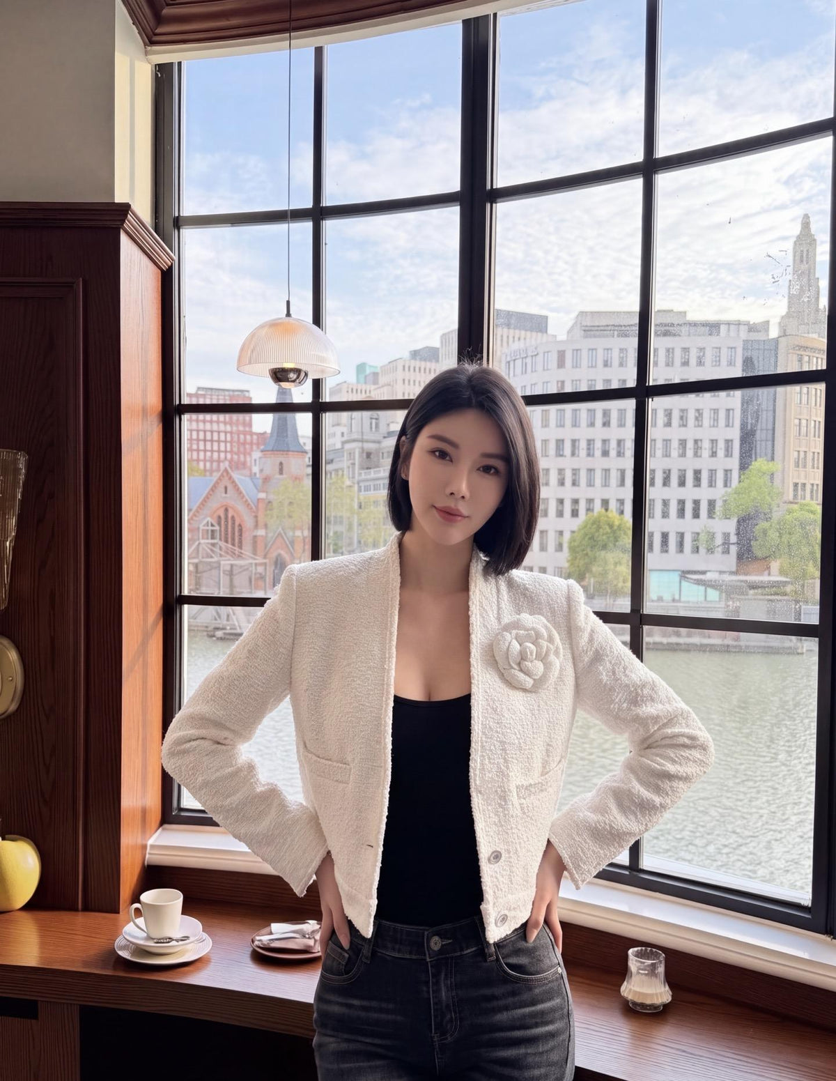 26FW New V-Neck Cropped Knit Jacket 🤍