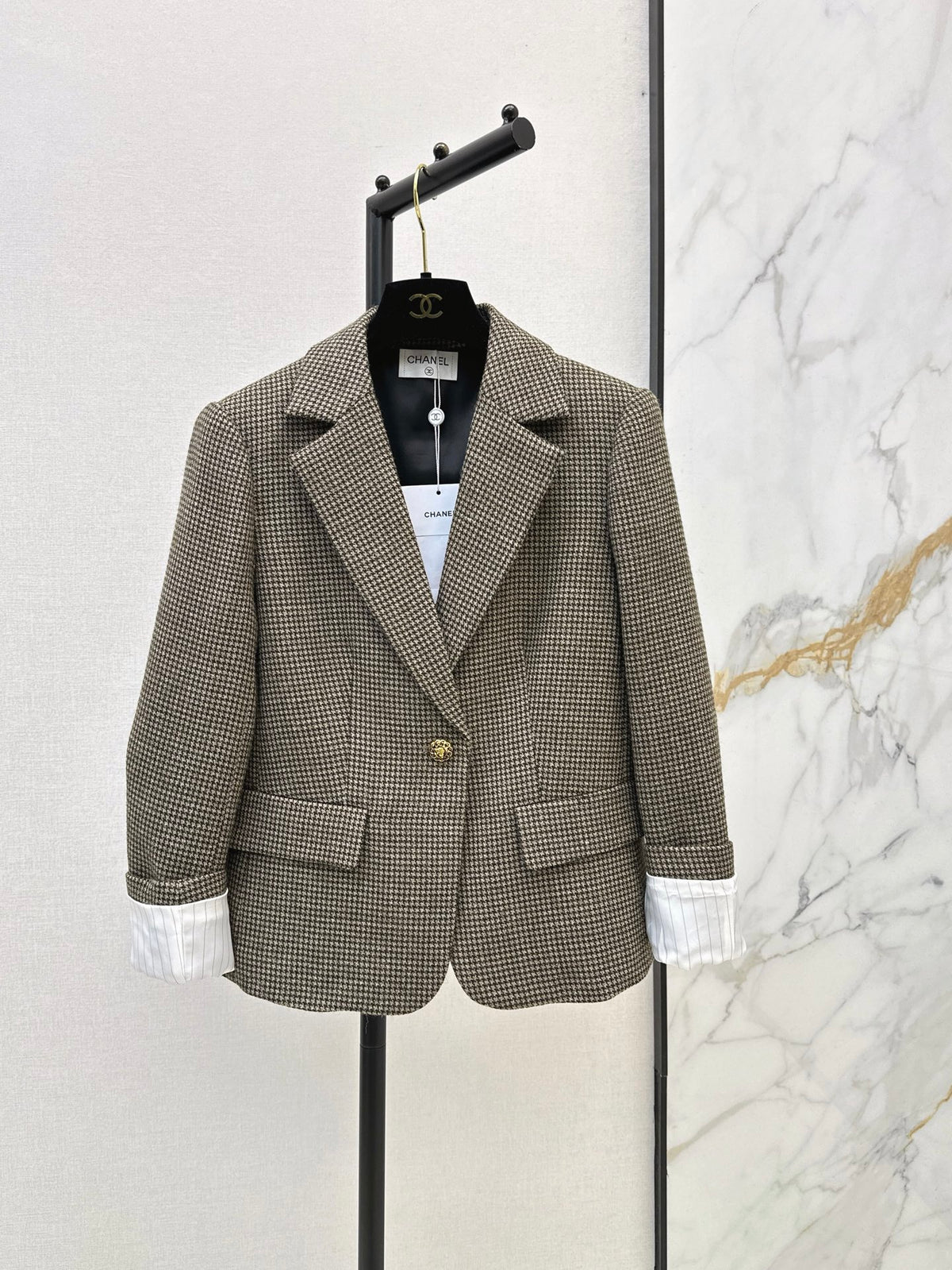 🔥Highest Quality🔥26FW New Retro Houndstooth Blazer 🤎