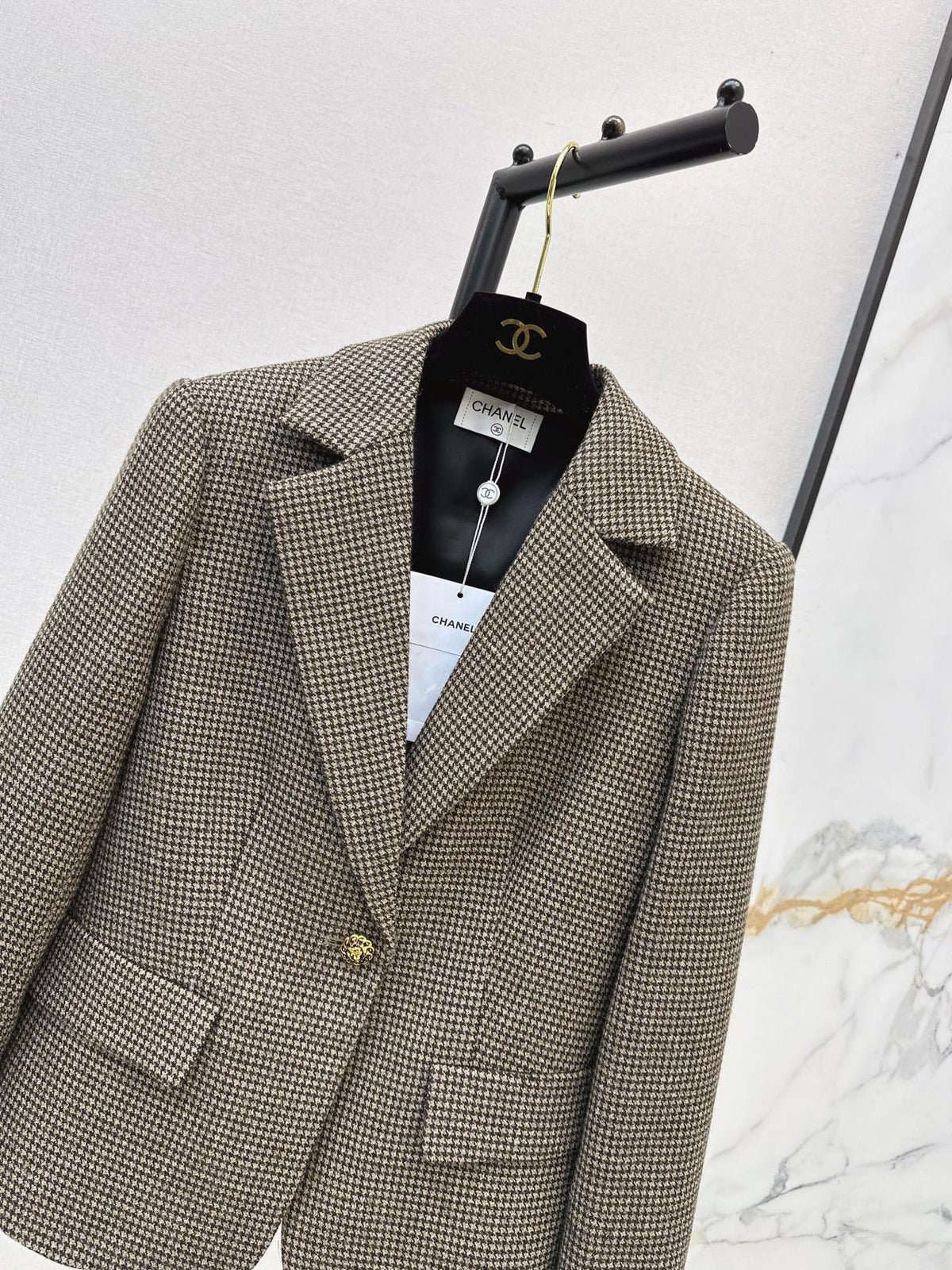 🔥Highest Quality🔥26FW New Retro Houndstooth Blazer 🤎