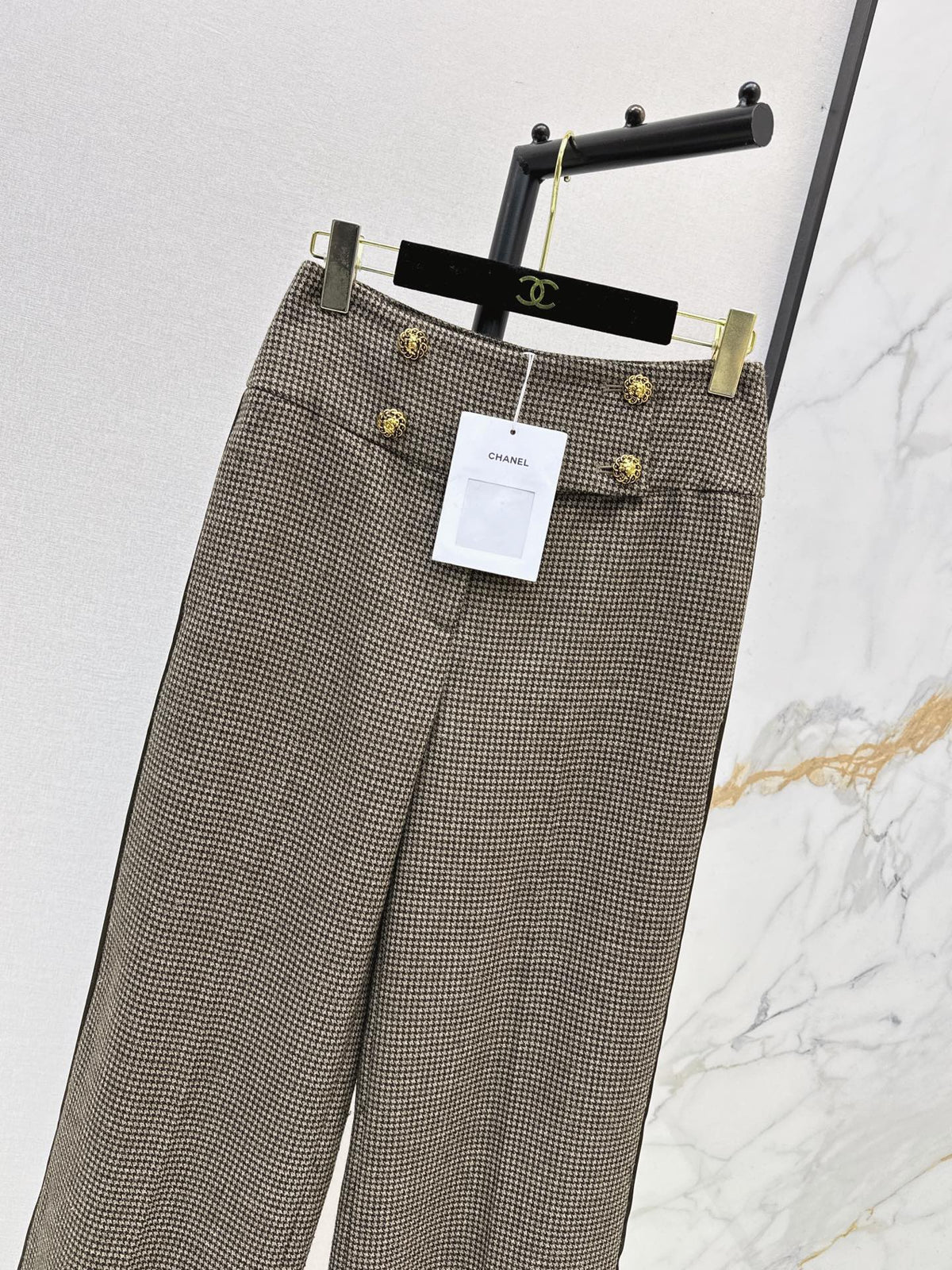 🔥Highest Quality🔥26FW New: Vintage-style straight-leg trousers in houndstooth 🤎