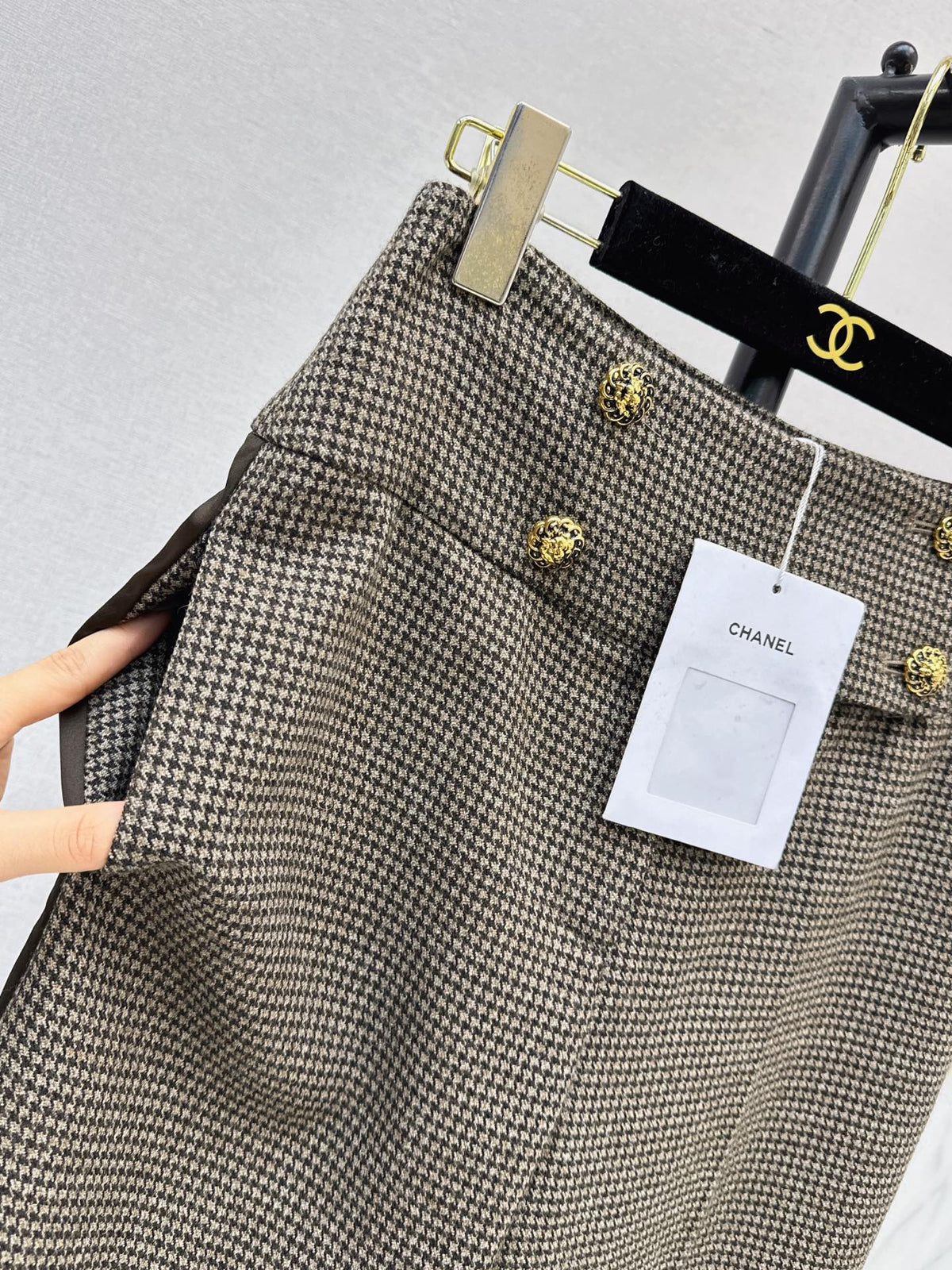 🔥Highest Quality🔥26FW New: Vintage-style straight-leg trousers in houndstooth 🤎