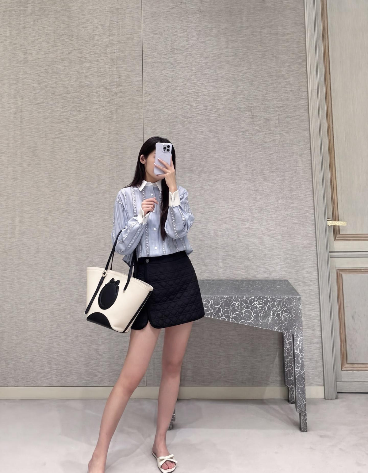 26FW New Quilted Mini Skirt 🖤