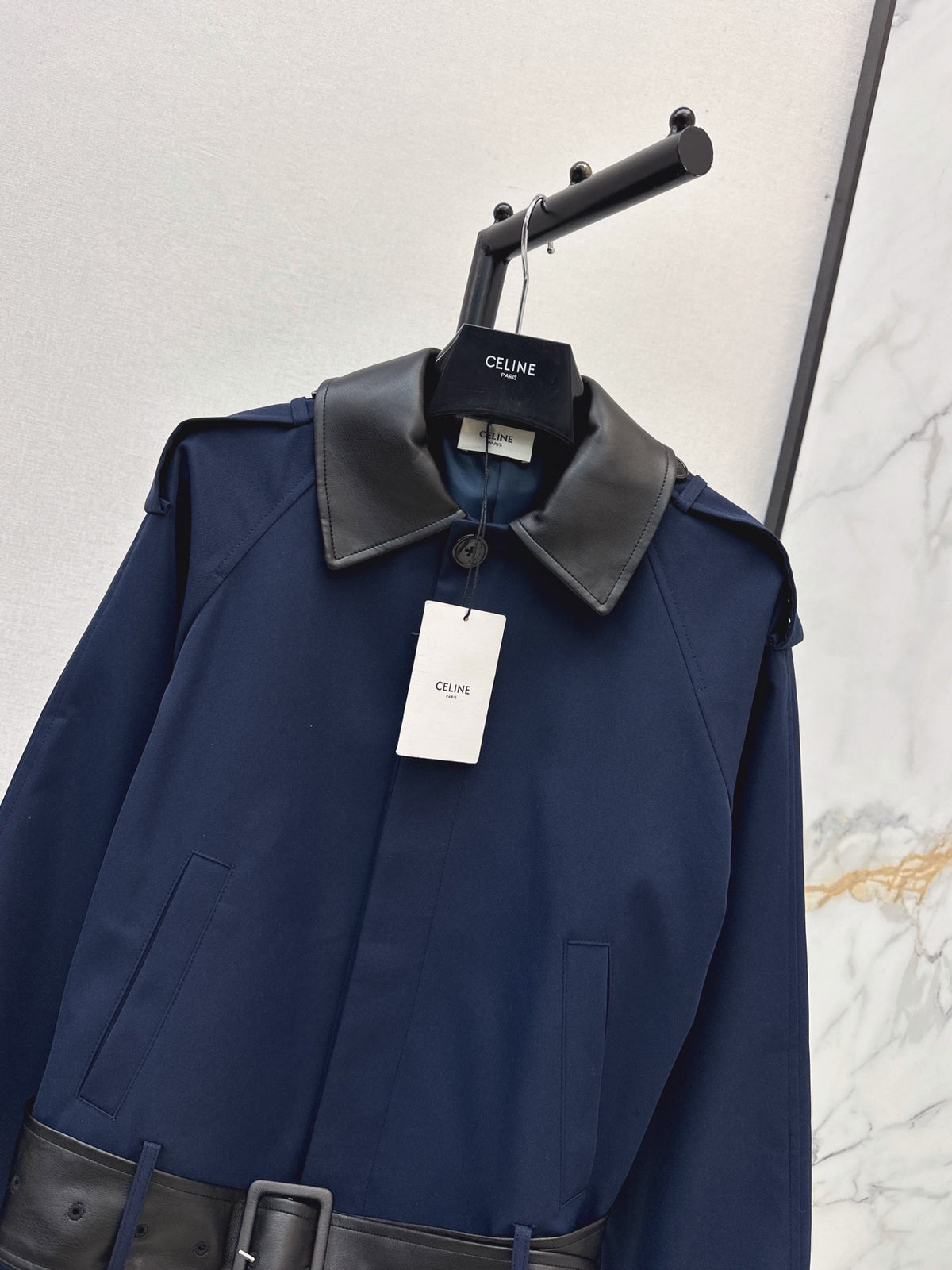26FW New Navy Short Trench-Style Jacket 🖤