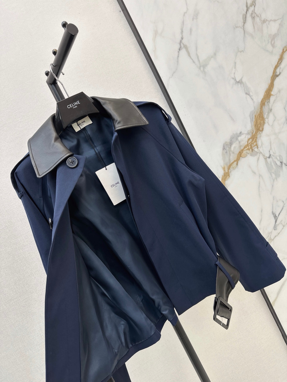 26FW New Navy Short Trench-Style Jacket 🖤