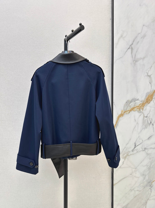 26FW New Navy Short Trench-Style Jacket 🖤