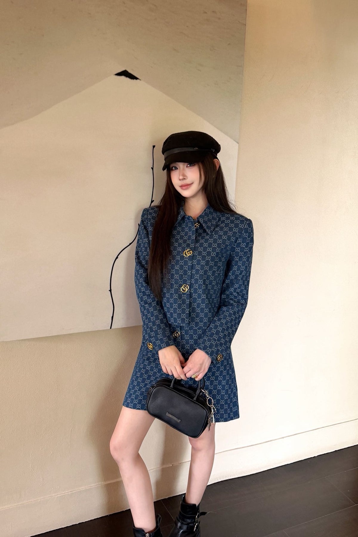 26FW New Denim Double-G Jacquard Set 💙