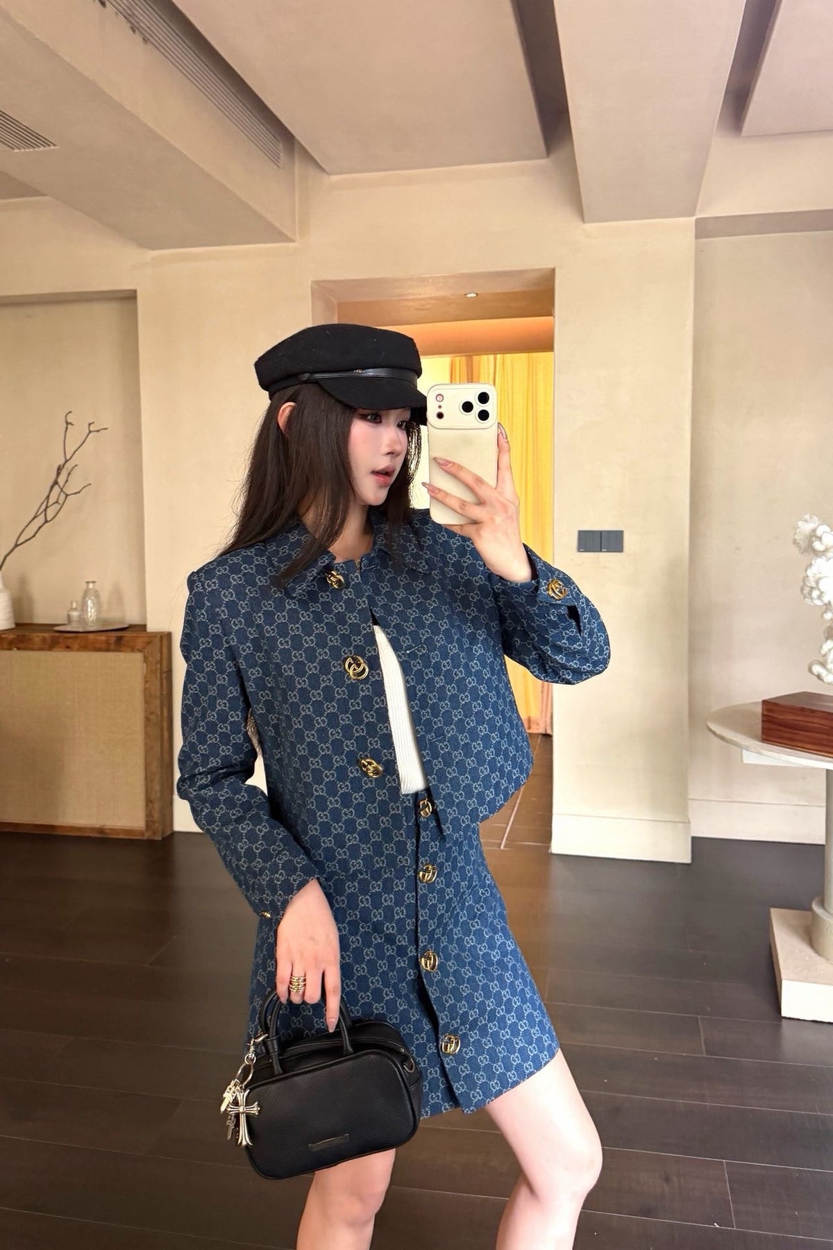 26FW New Denim Double-G Jacquard Set 💙