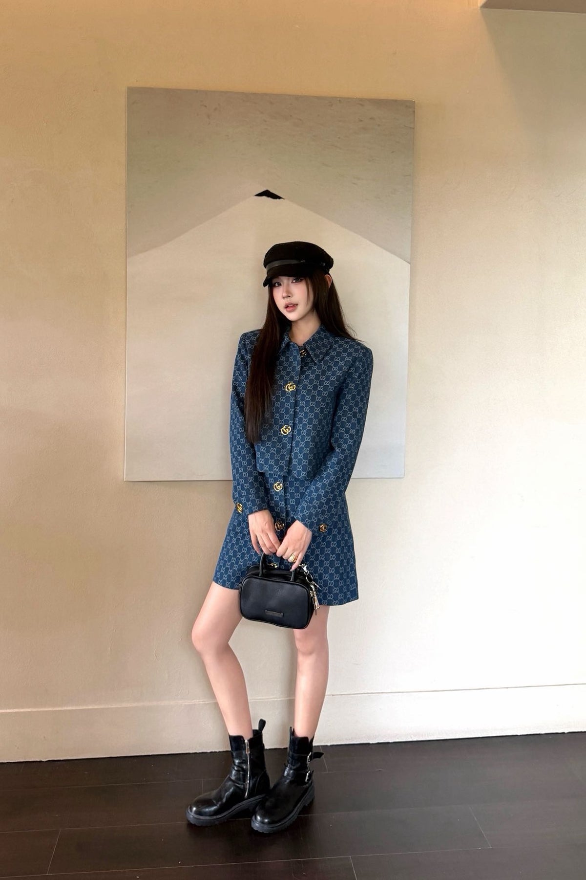 26FW New Denim Double-G Jacquard Set 💙