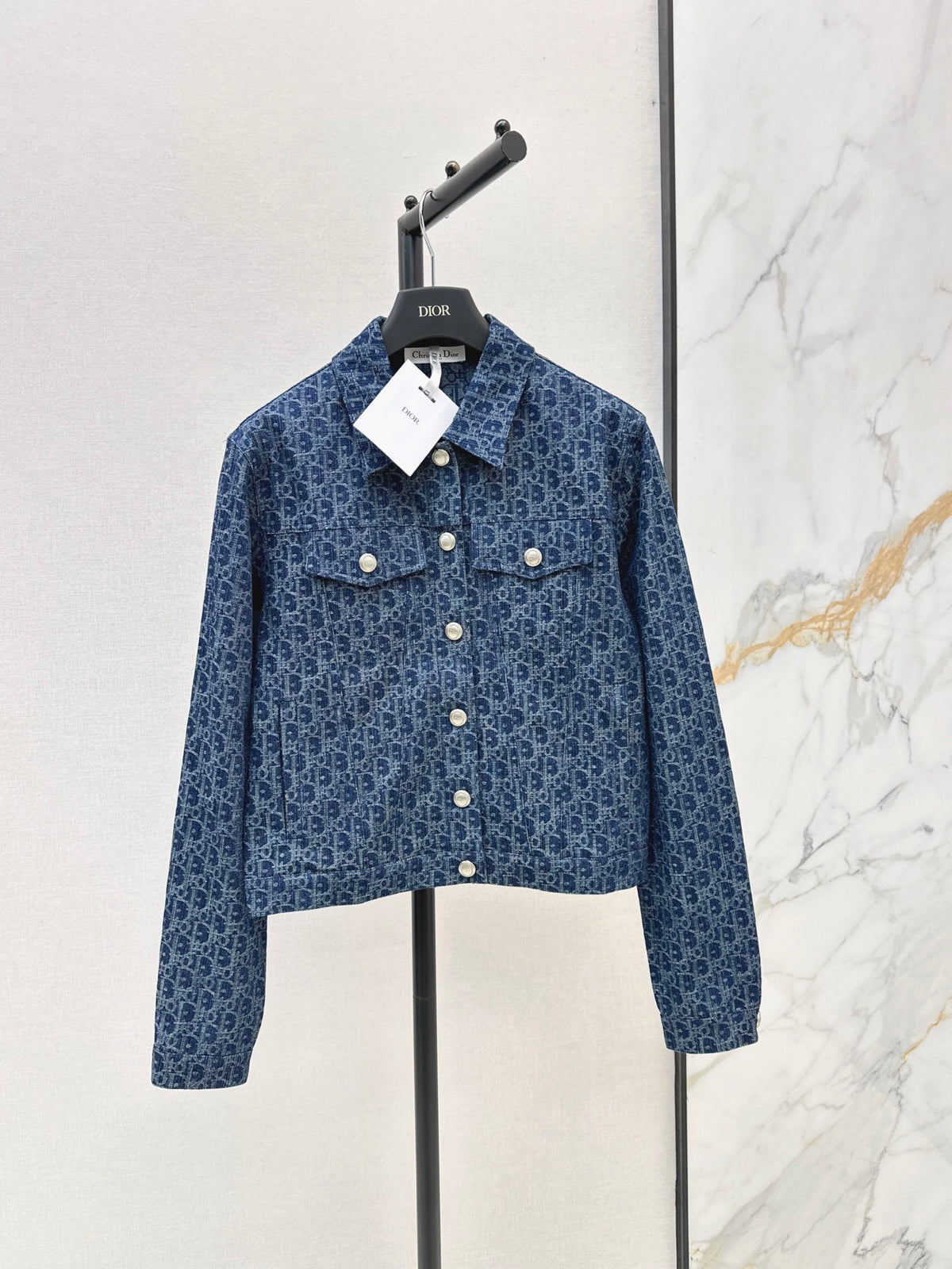 26FW New Monogram Denim Cropped Jacket 🩵