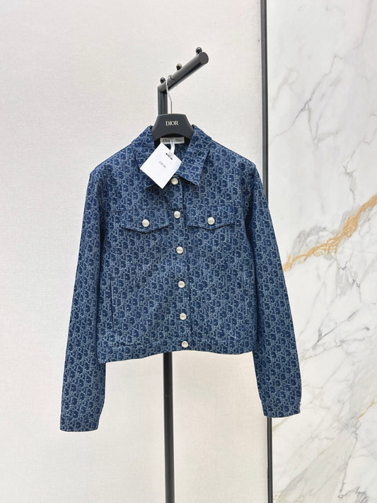 26FW New Monogram Denim Cropped Jacket 🩵