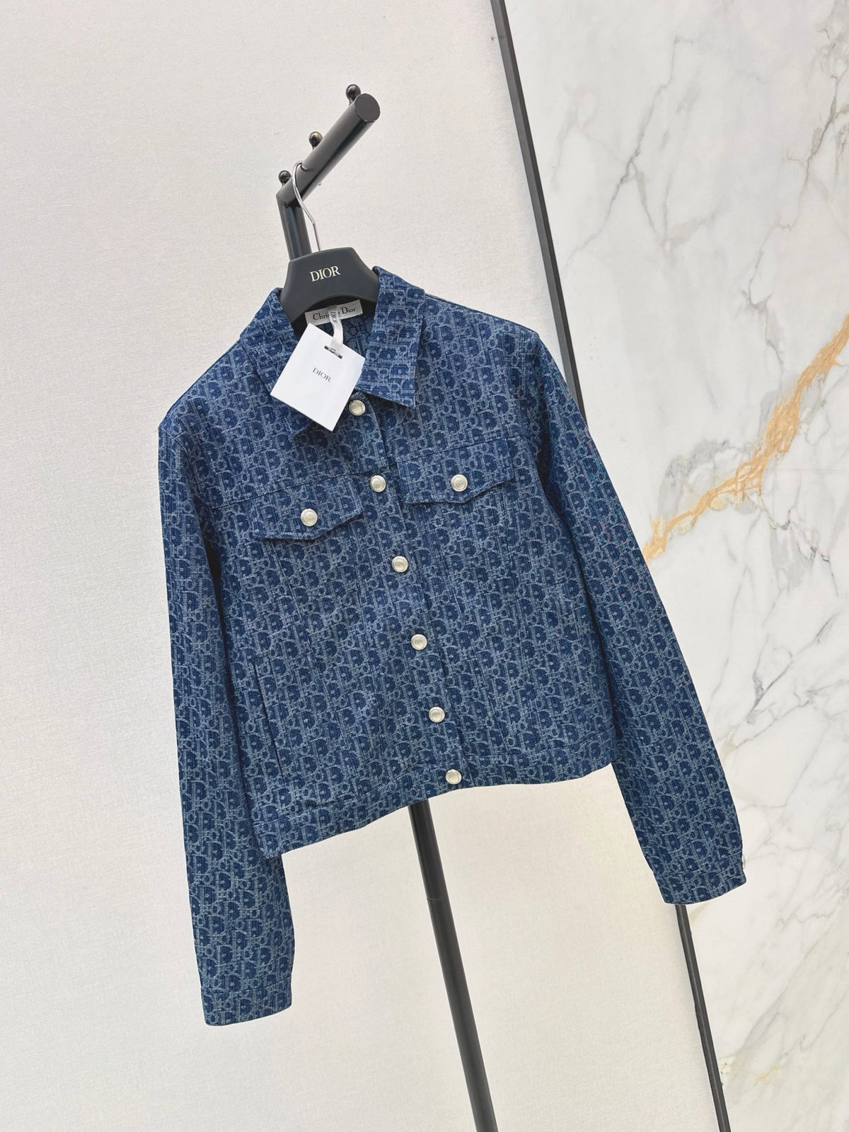 26FW New Monogram Denim Cropped Jacket 🩵