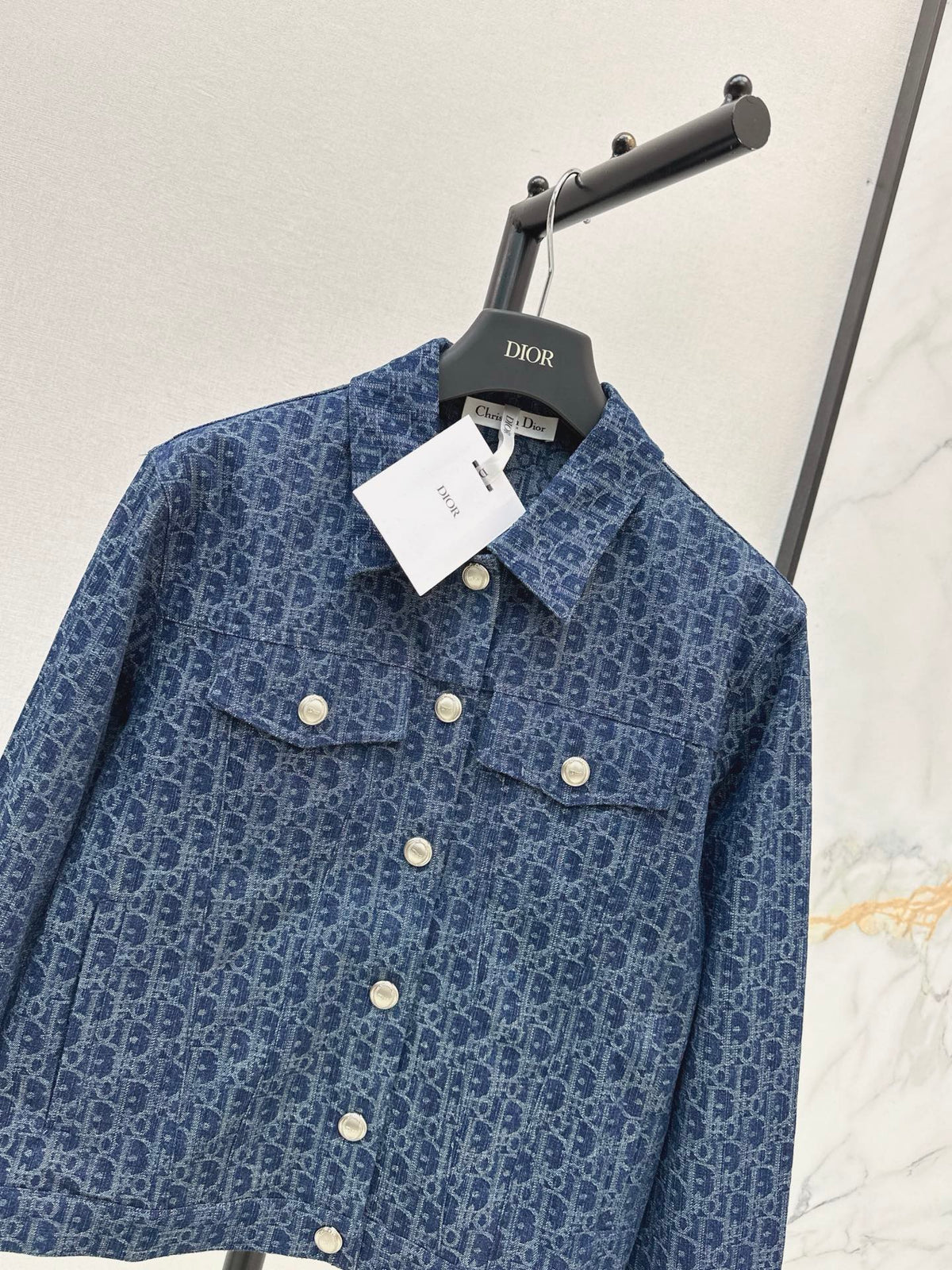 26FW New Monogram Denim Cropped Jacket 🩵