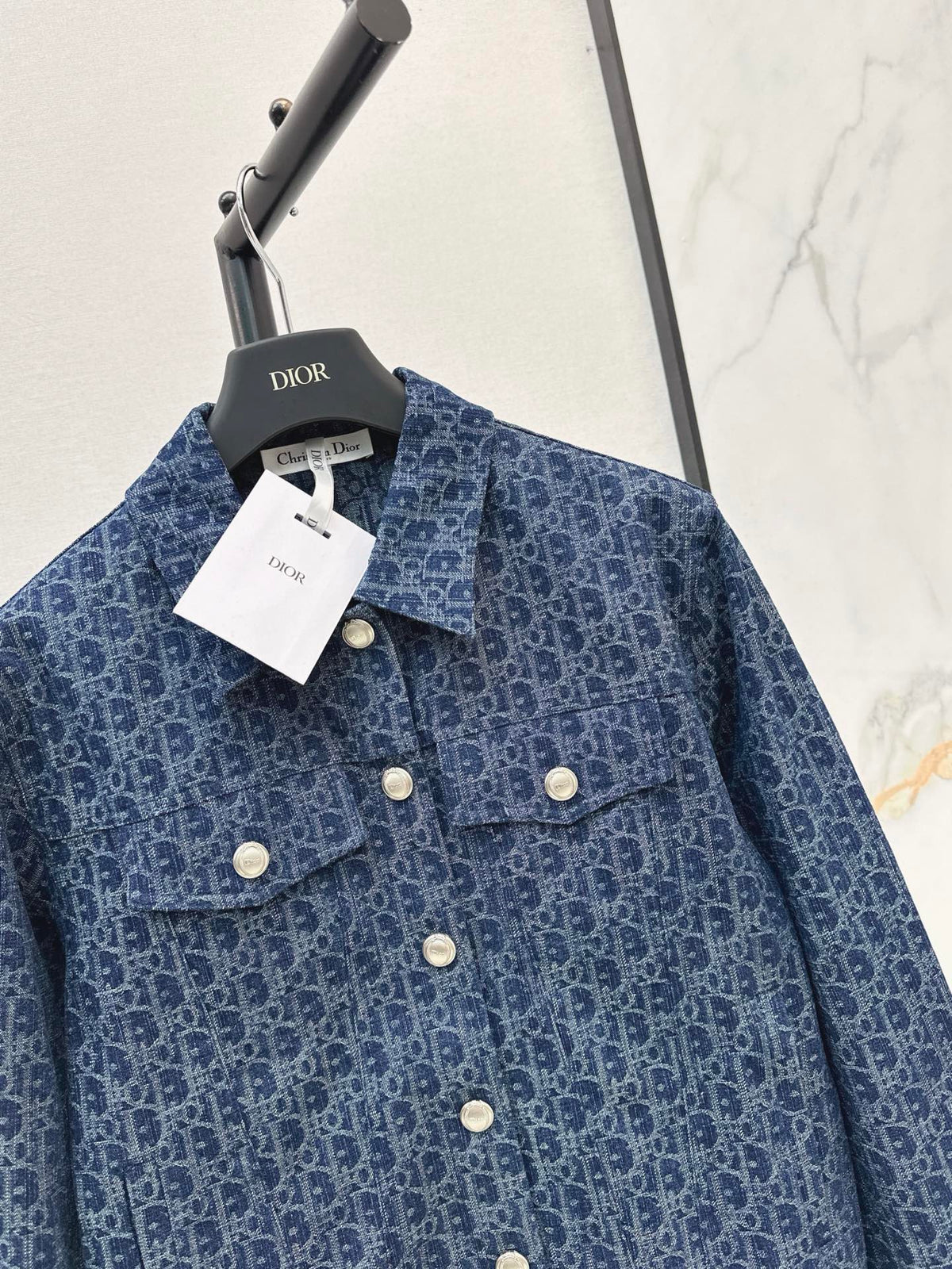 26FW New Monogram Denim Cropped Jacket 🩵