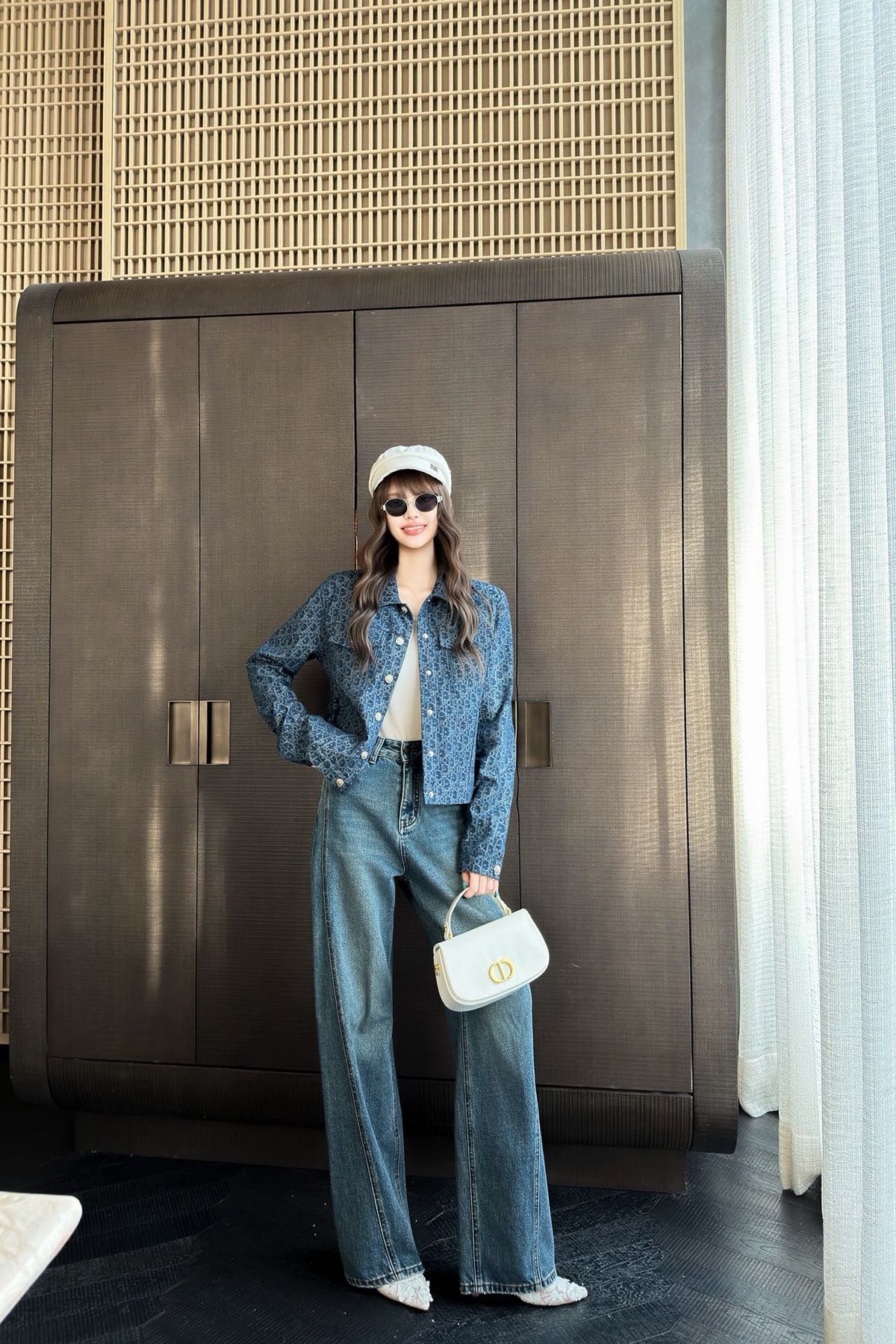 26FW New Monogram Denim Cropped Jacket 🩵