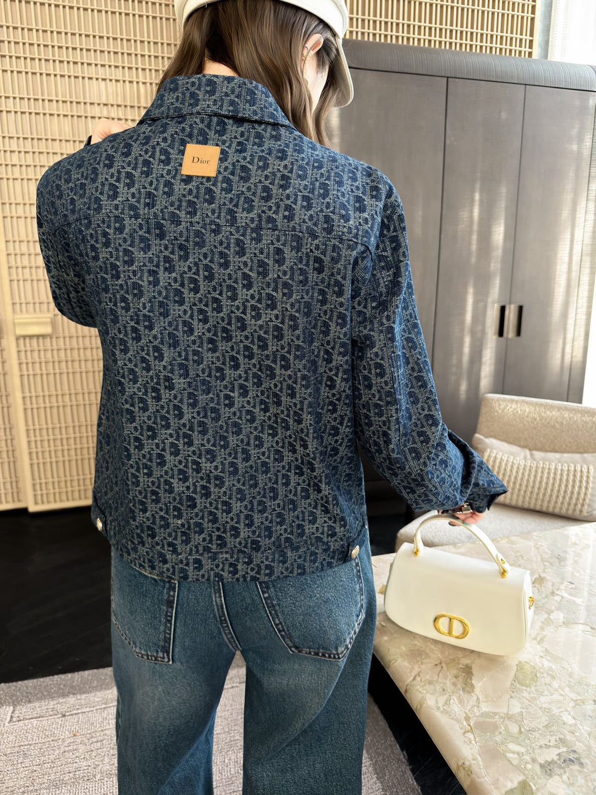 26FW New Monogram Denim Cropped Jacket 🩵