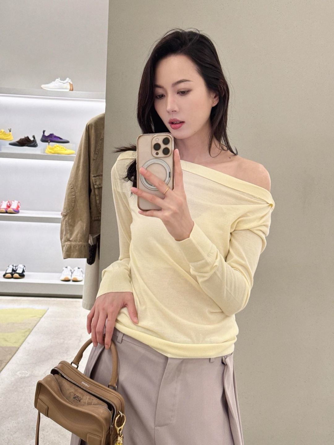 26FW New Boat-Neck Knit Top 💛🖤